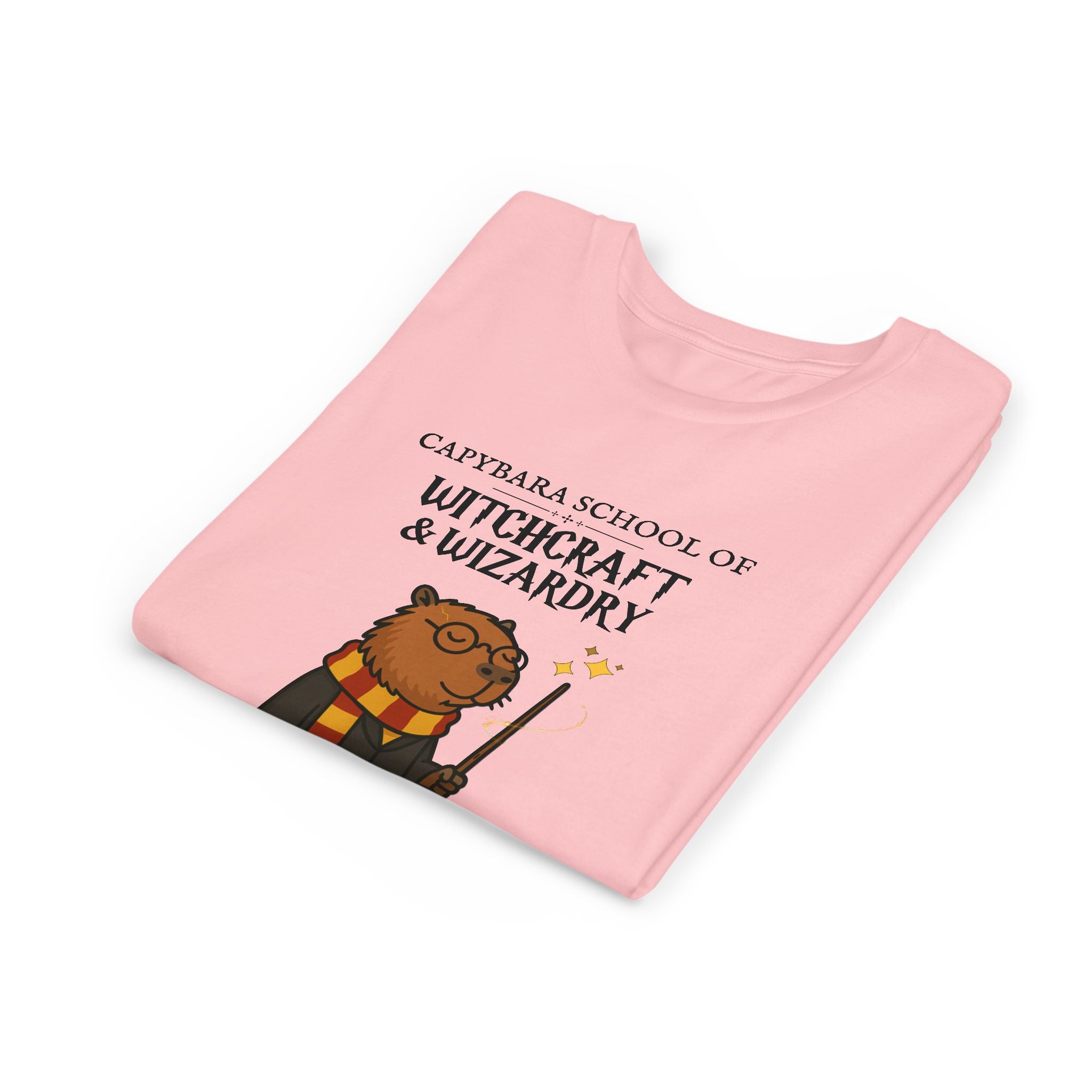 Whimsical Youth Tee - Capybara School of Witchcraft & Wizardry, Funny Hairy Potter Parody | Magical Fandom Gift | Youth Hairy Potter Unisex Tee