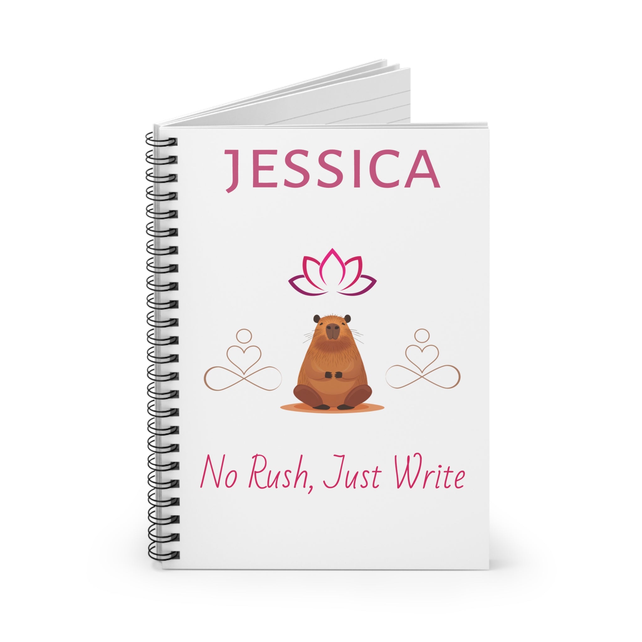 Zen Capybara Personalized Notebook | Mindfulness & Self-Care Journal | Unique Gift Notebook