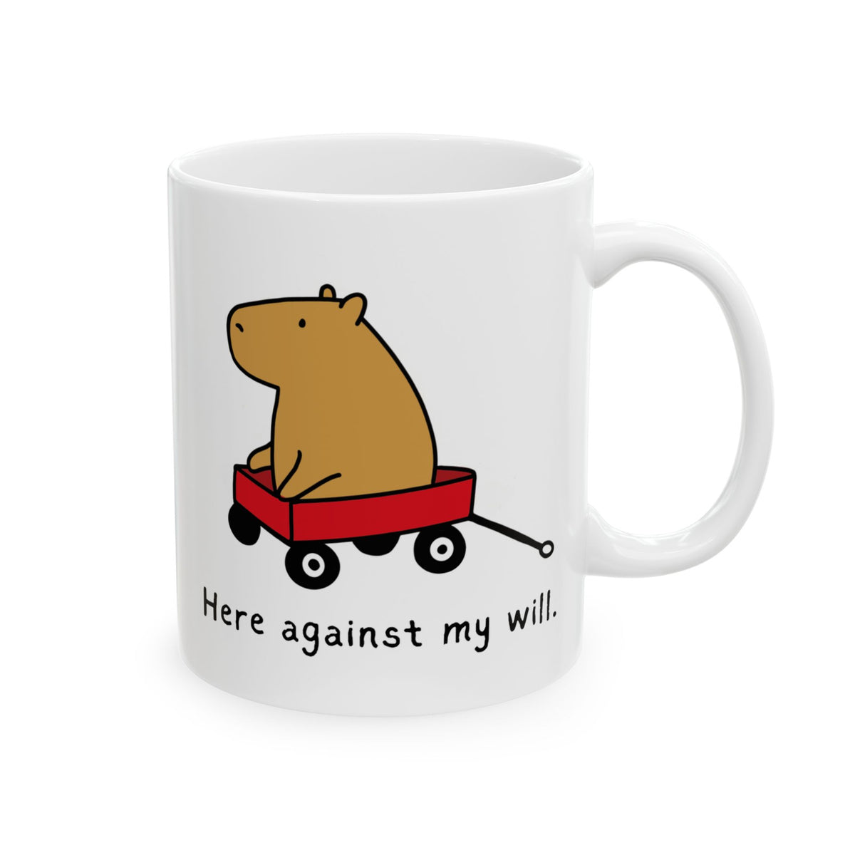 “Here Against My Will” Capybara Mug