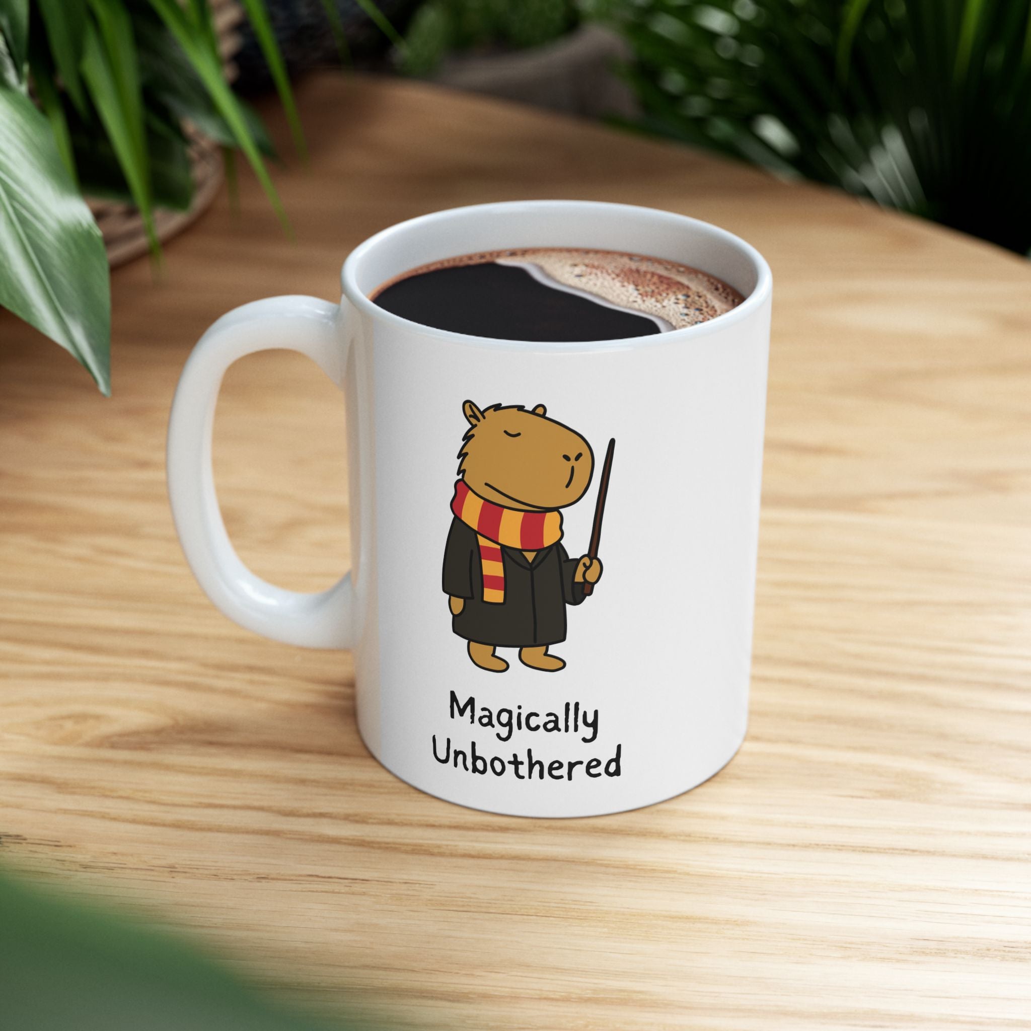 "Magically Unbothered" Capybara Wizard Coffee Mug