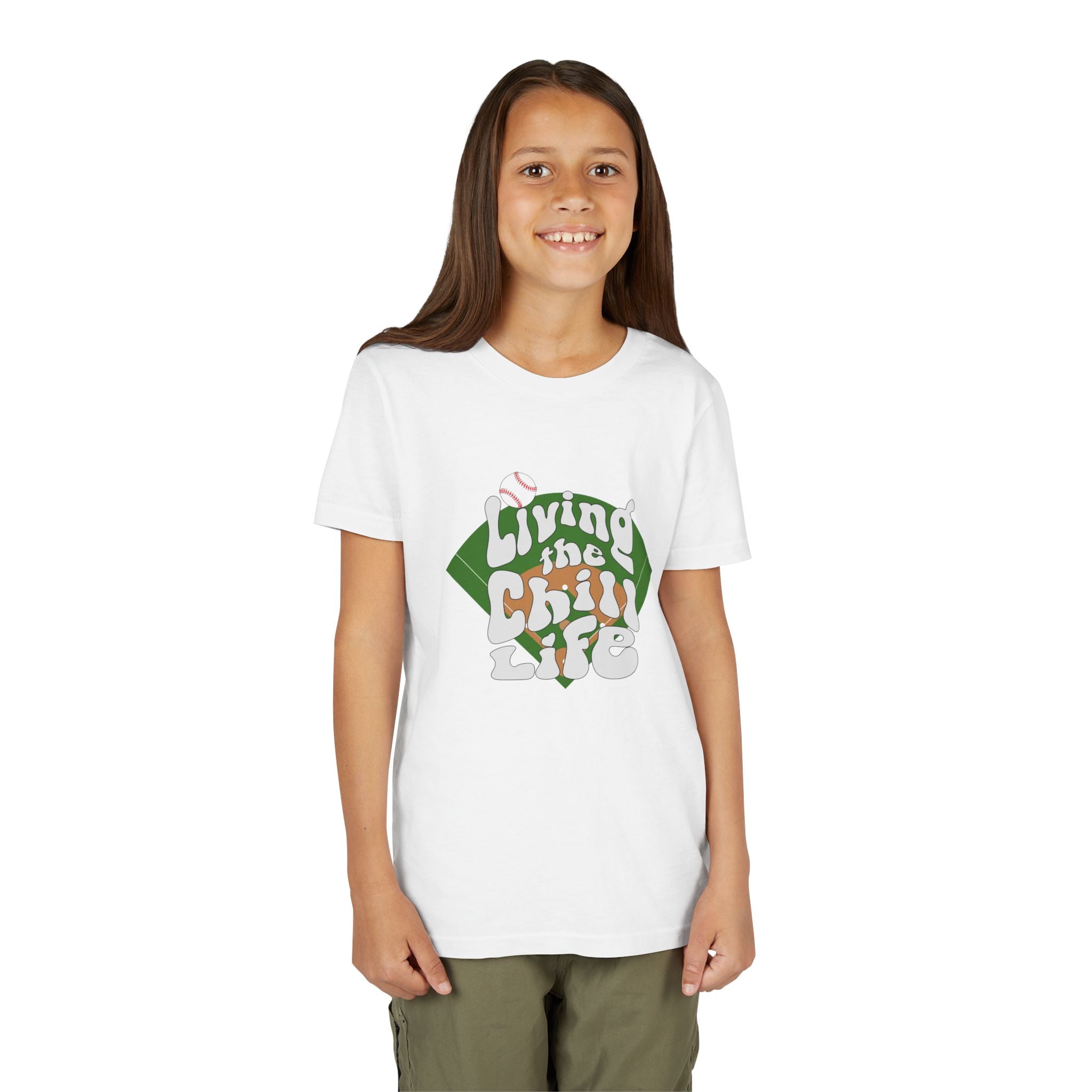 Living the Chill Life Baseball Diamond - Unisex Youth Tee