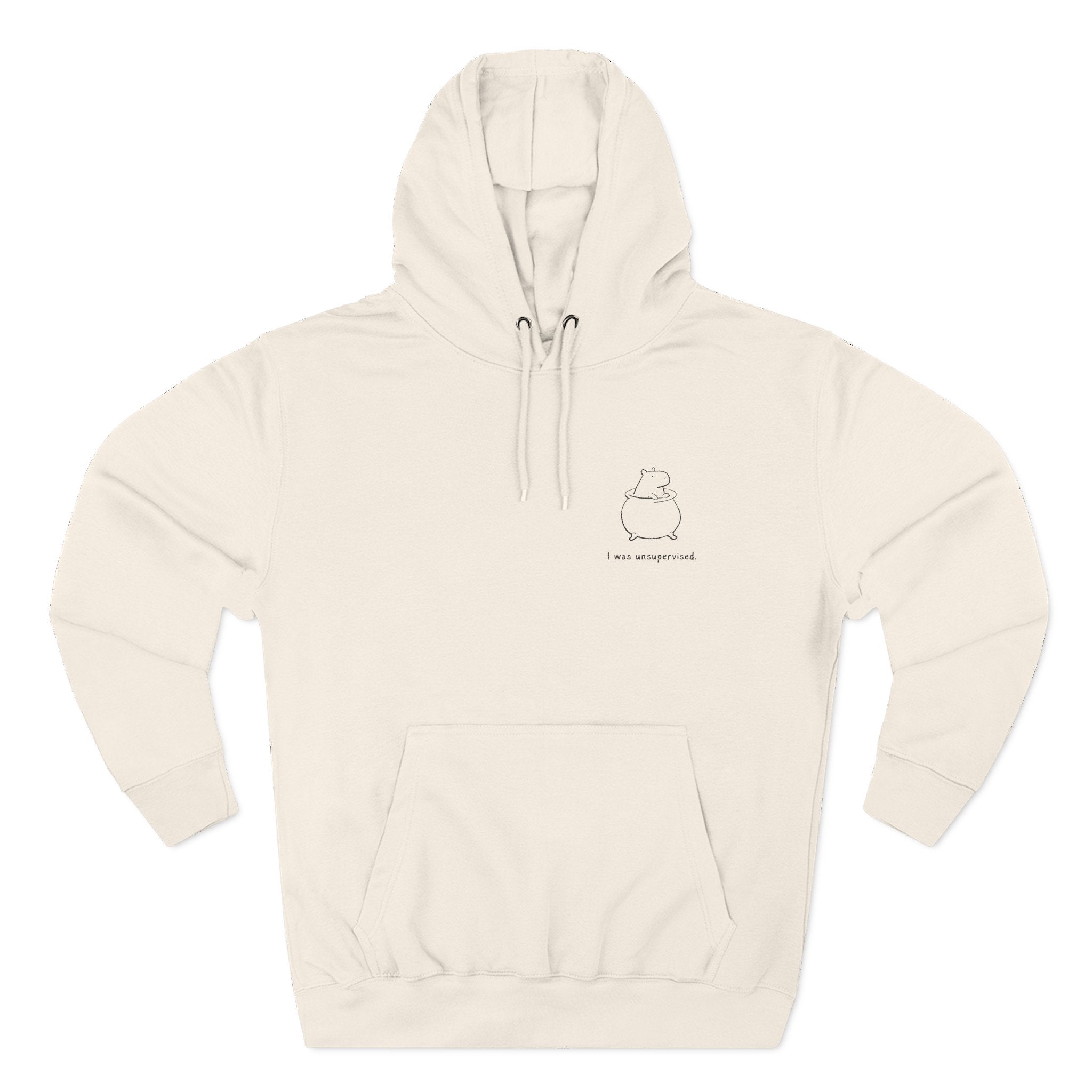 I Was Unsupervised Embroidered Capybara Premium Hoodie