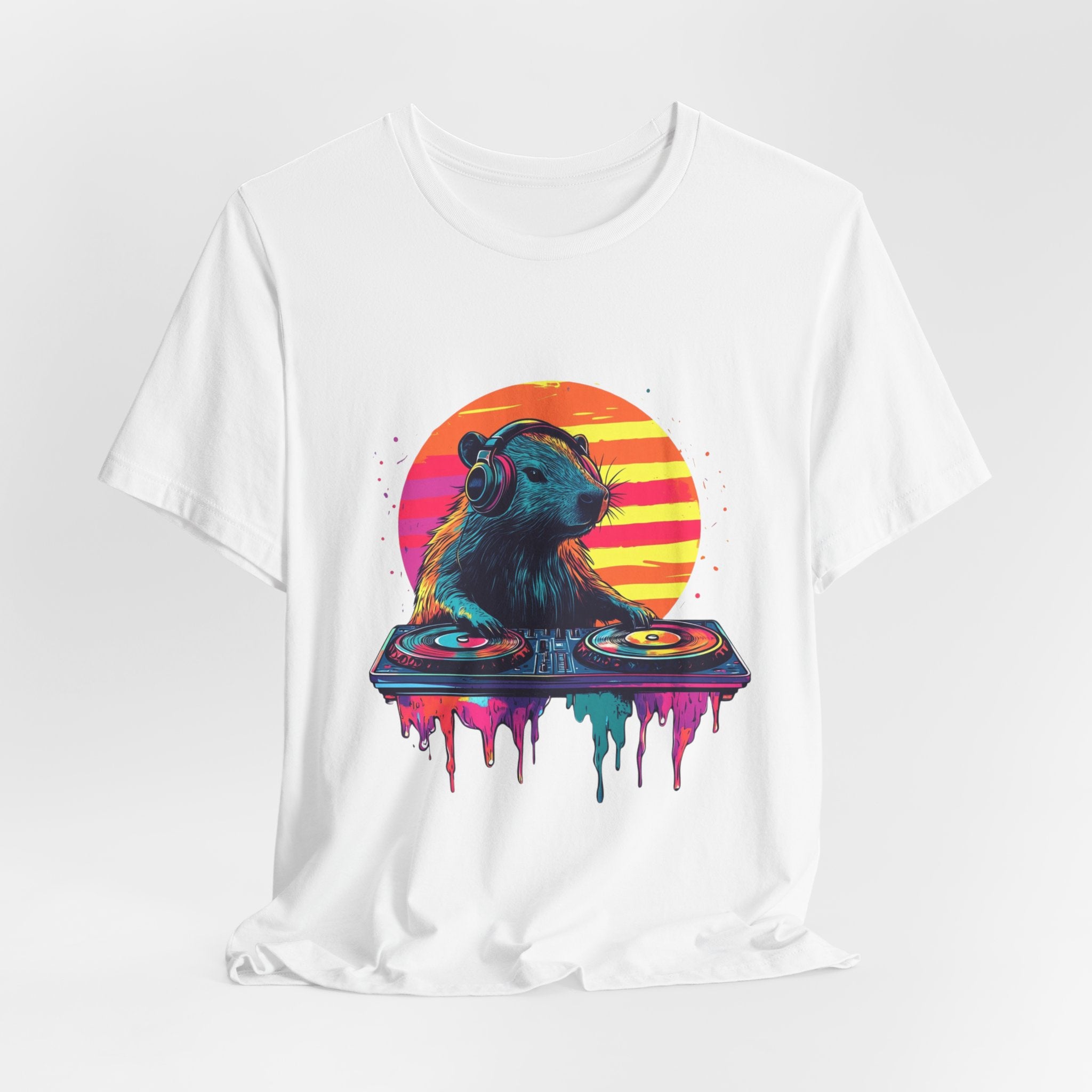 DJ Capybara Doublepaw Disk - Unisex Short Sleeve Tee