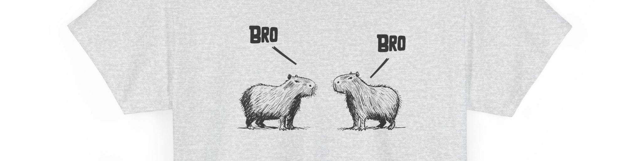 "Bro, Bro" Funny Capybara Bros Graphic Adult Heavy Tee