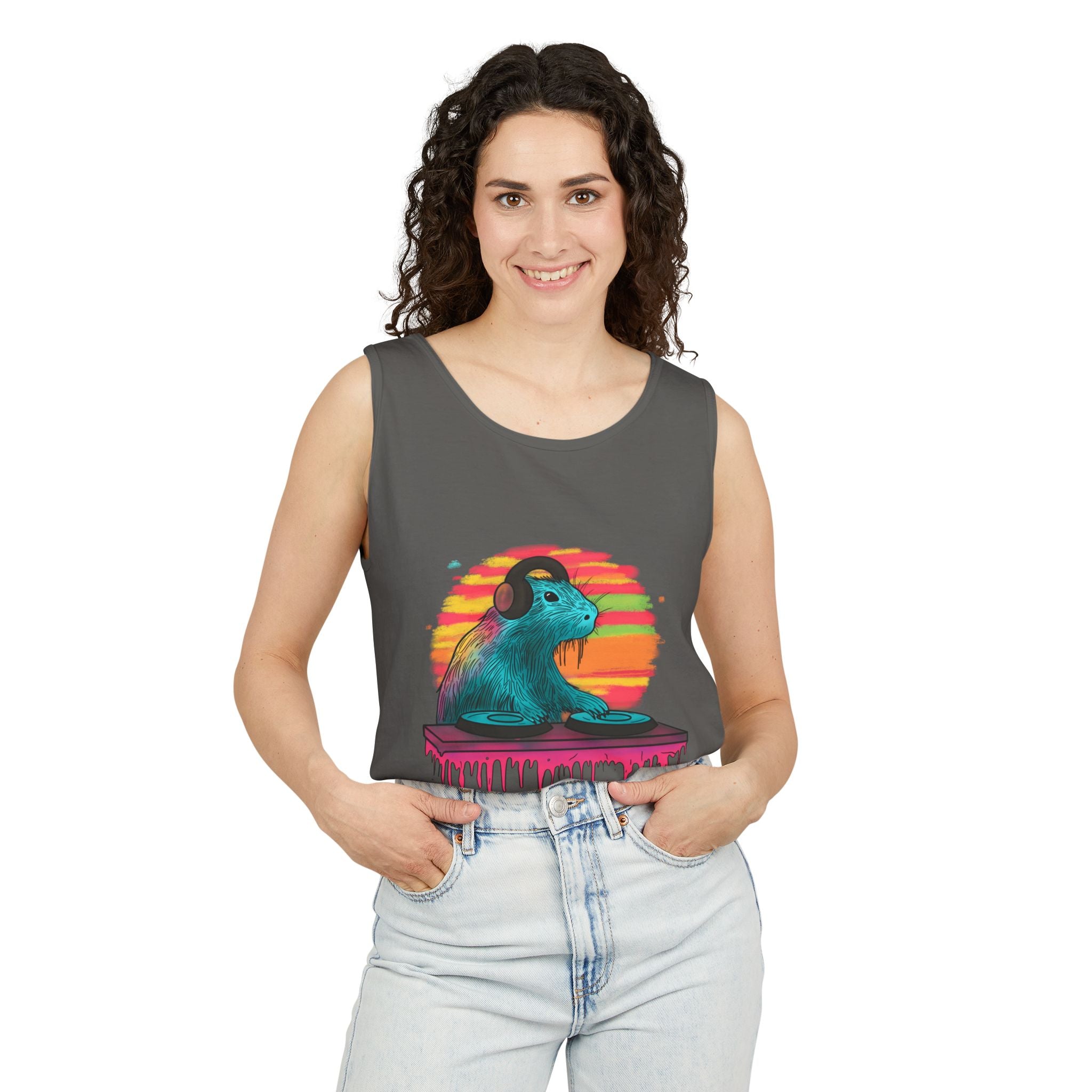 DJ Capybara Retro Music Tank Top