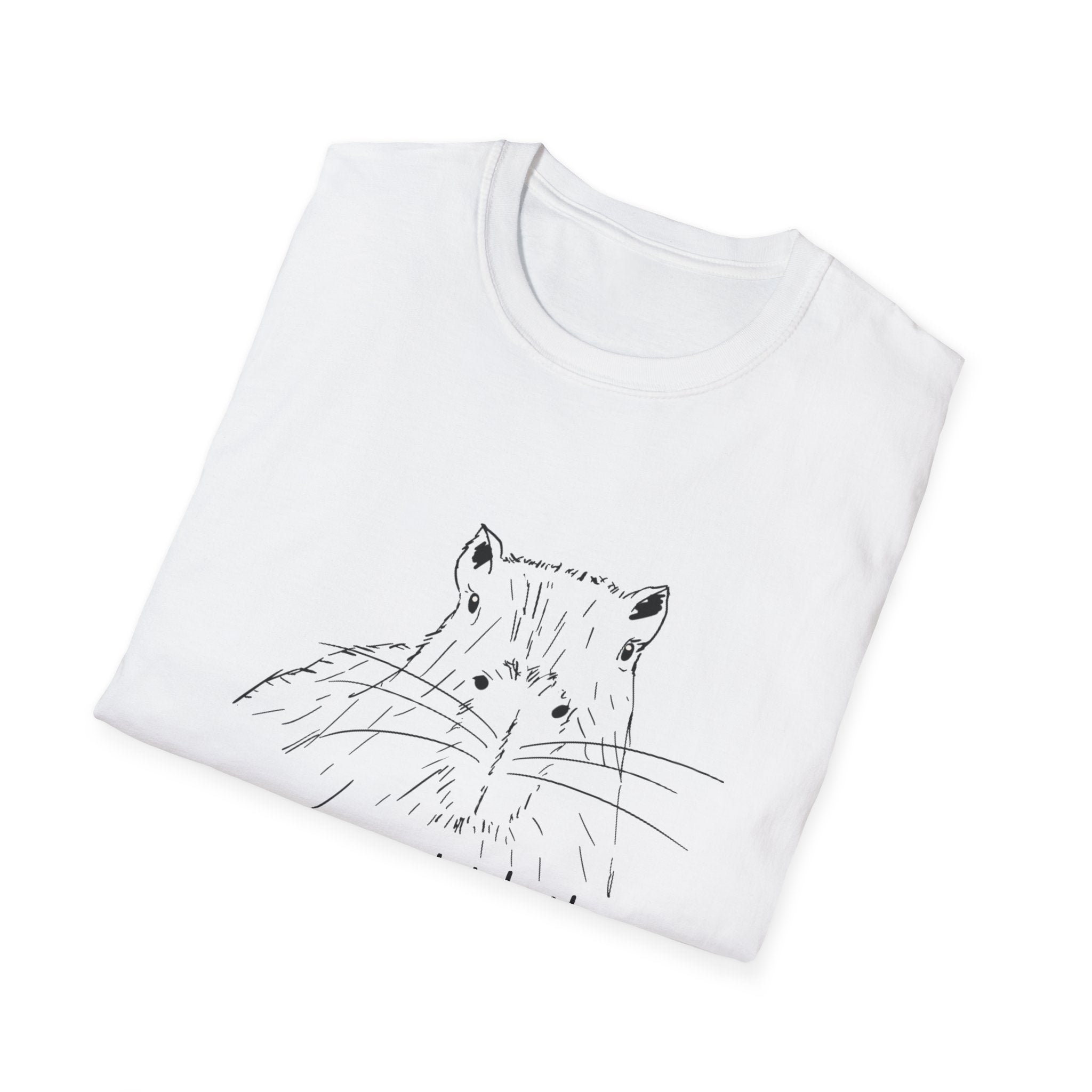 "You gonna finish that?" Capybara Leftover Lover Softstyle Adult Tee