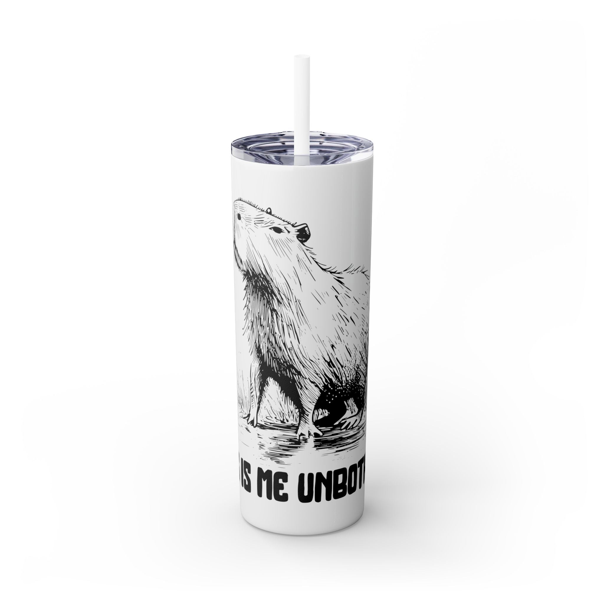 This Is Me Unbothered – Capybara Coffee Skinny Tumbler