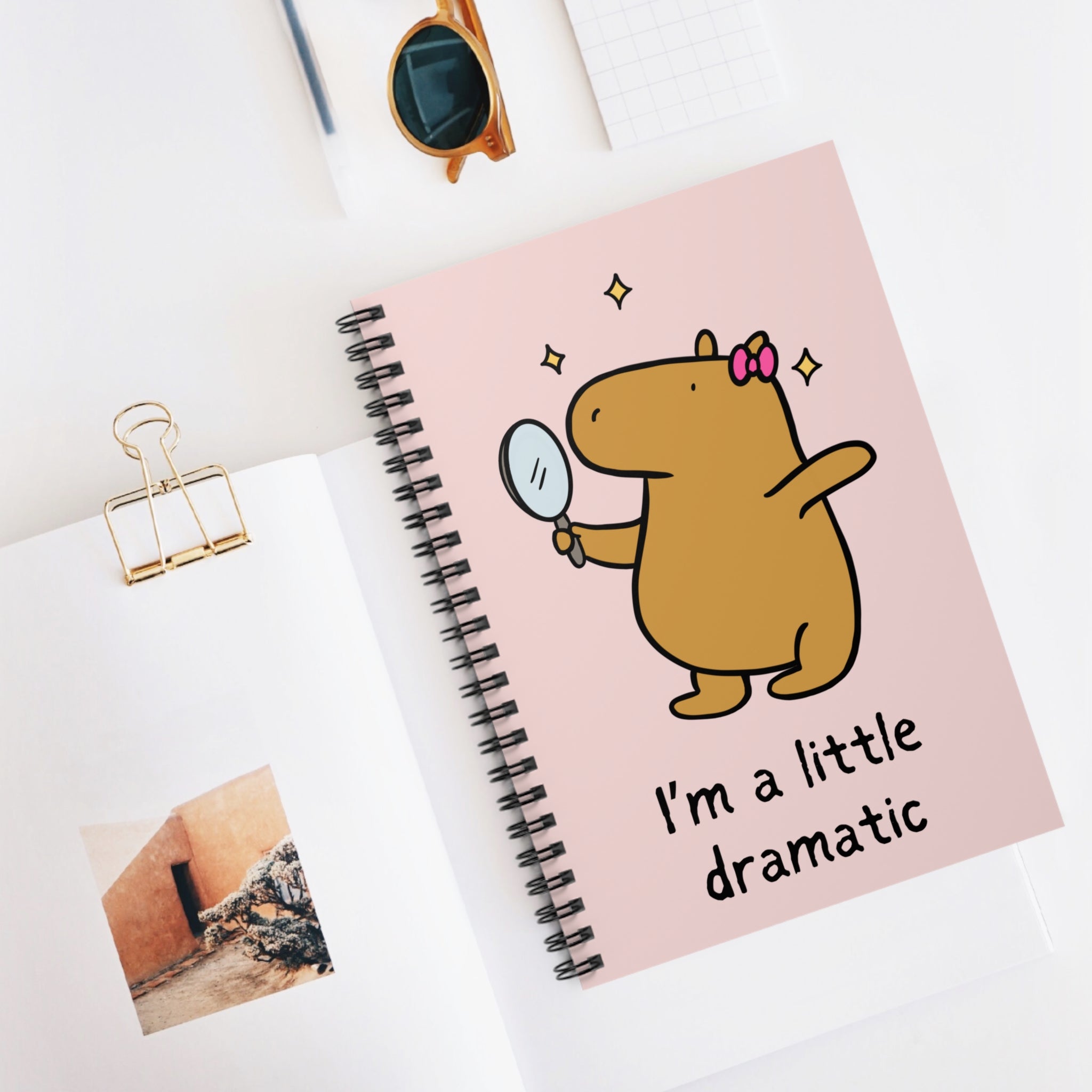 "Im a little dramatic" Funny Capybara Notebook