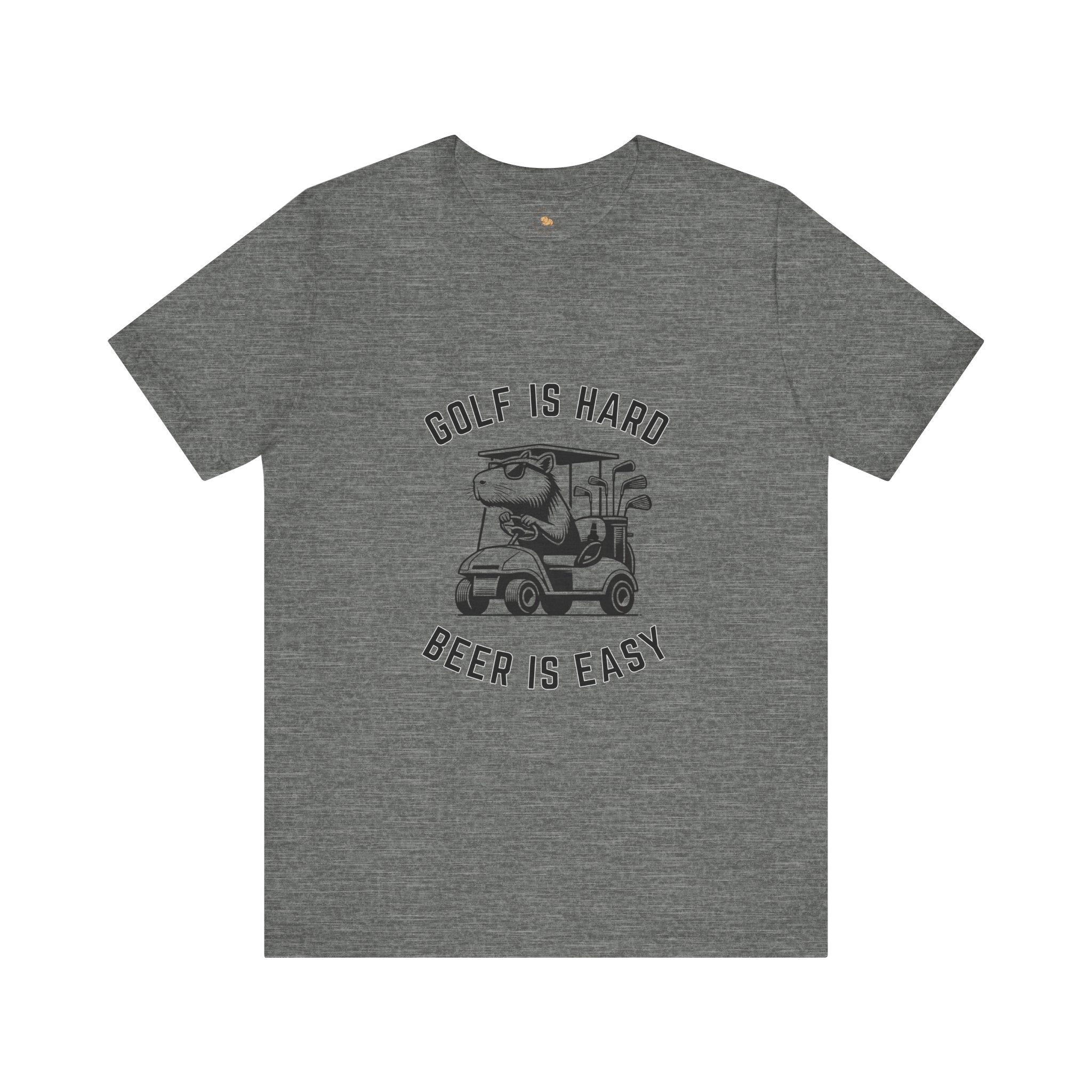 Golf is Hard, Beer is Easy - Unisex Jersey Tee