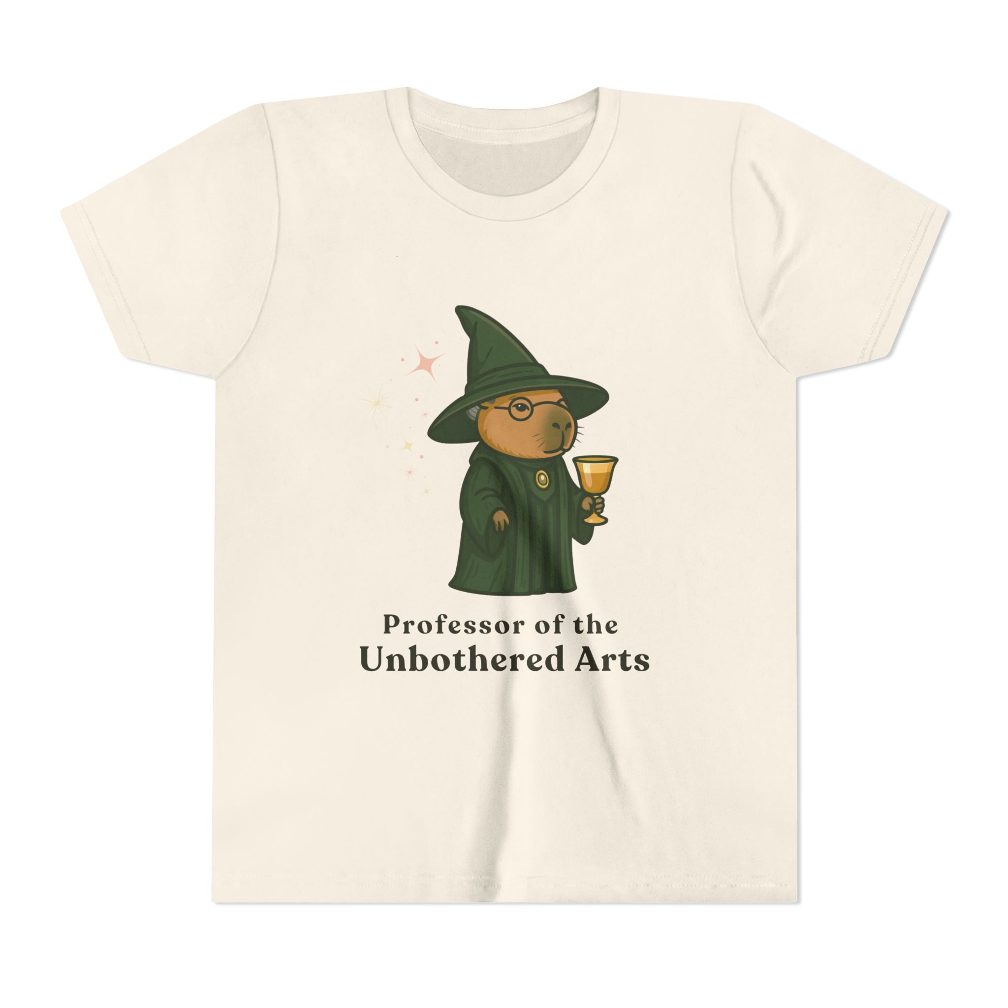 Whimsical Youth Tee - Capybara Professor McGonagall Shirt, Capybara School of Witchcraft & Wizardry, Funny Harry Potter Parody | Magical Fandom Gift | Unisex Tee