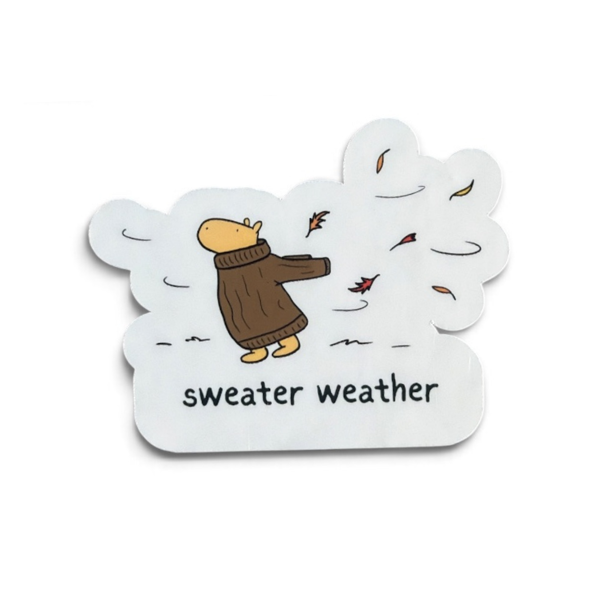 Sweater Weather Capybara Die Cut Sticker