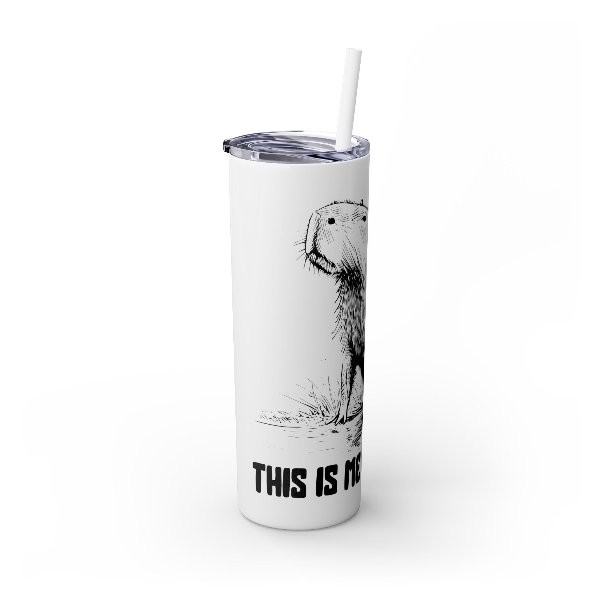 This Is Me Unbothered – Capybara Coffee Skinny Tumbler