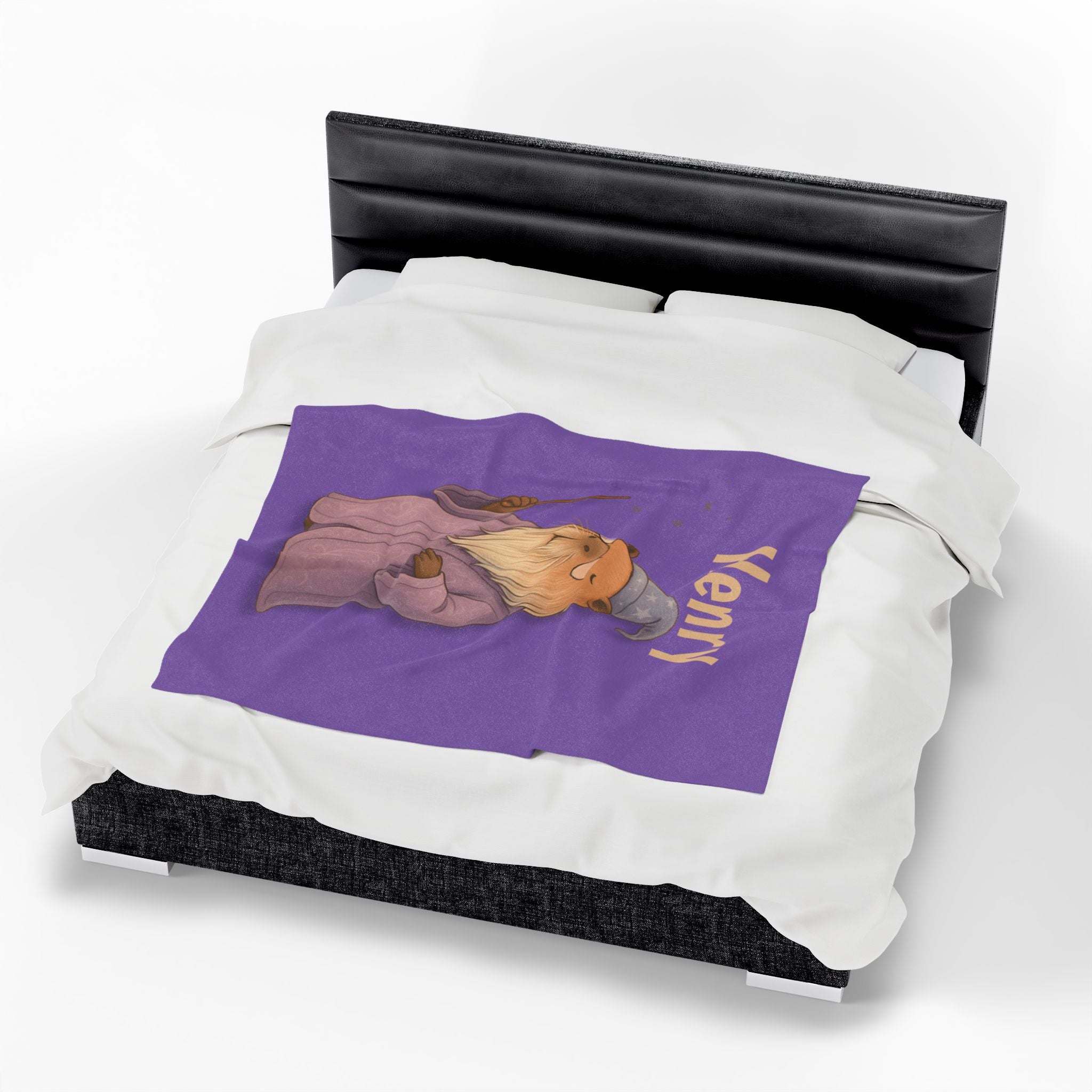 Personalized Wizard of Chill Capybara Blanket | Custom Name Kids Blanket