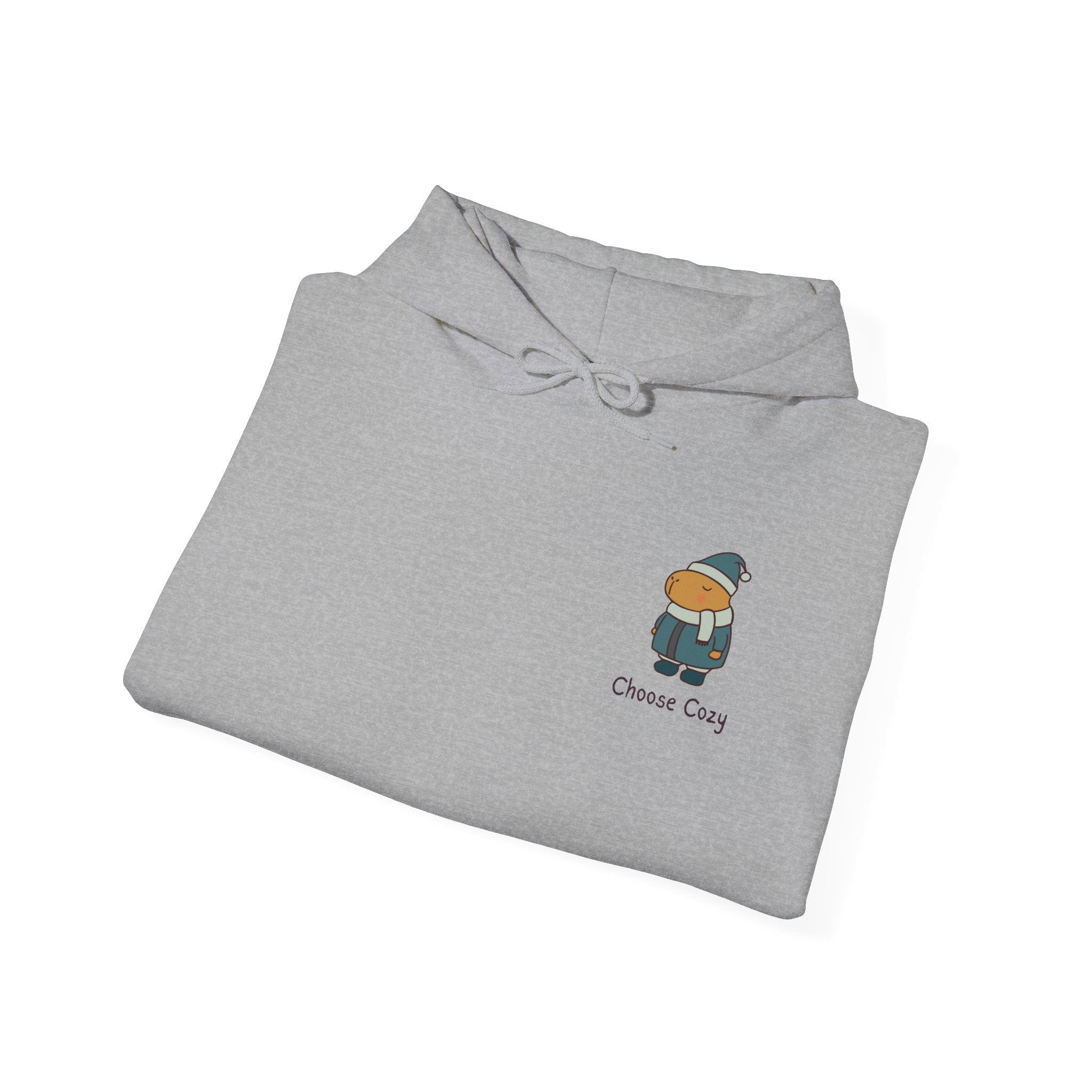 Choose Cozy Adult Capybara Hoodie – Minimal Winter Hoodie