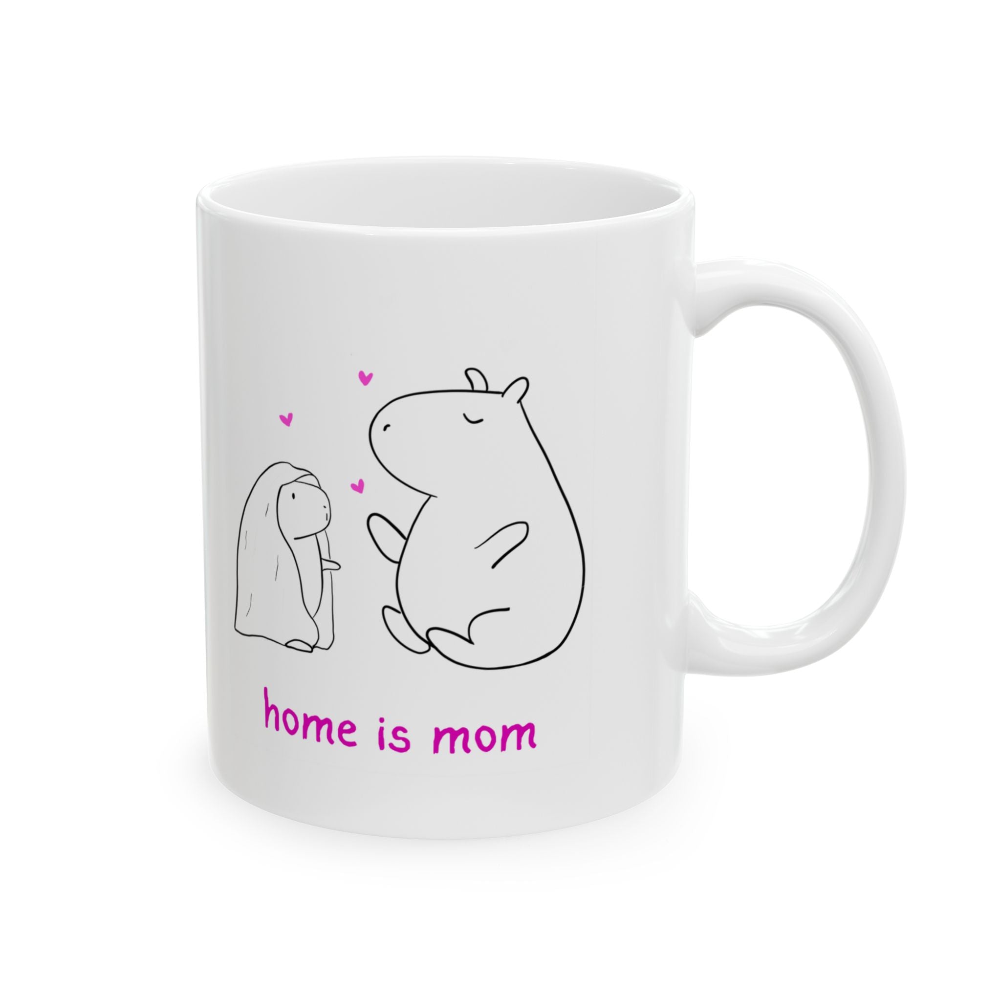 Home is Mom Mug – Cute Capybara Mother’s Day Gift for Mom