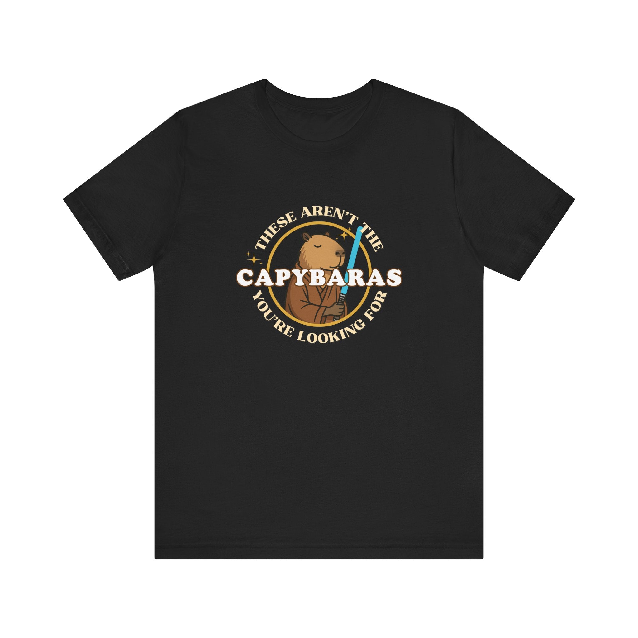 Star Wars Parody Shirt – These Aren’t the Capybaras You’re Looking For – Obi-Wan Capybara – Funny Nerd Gift - Unisex Adult Tee