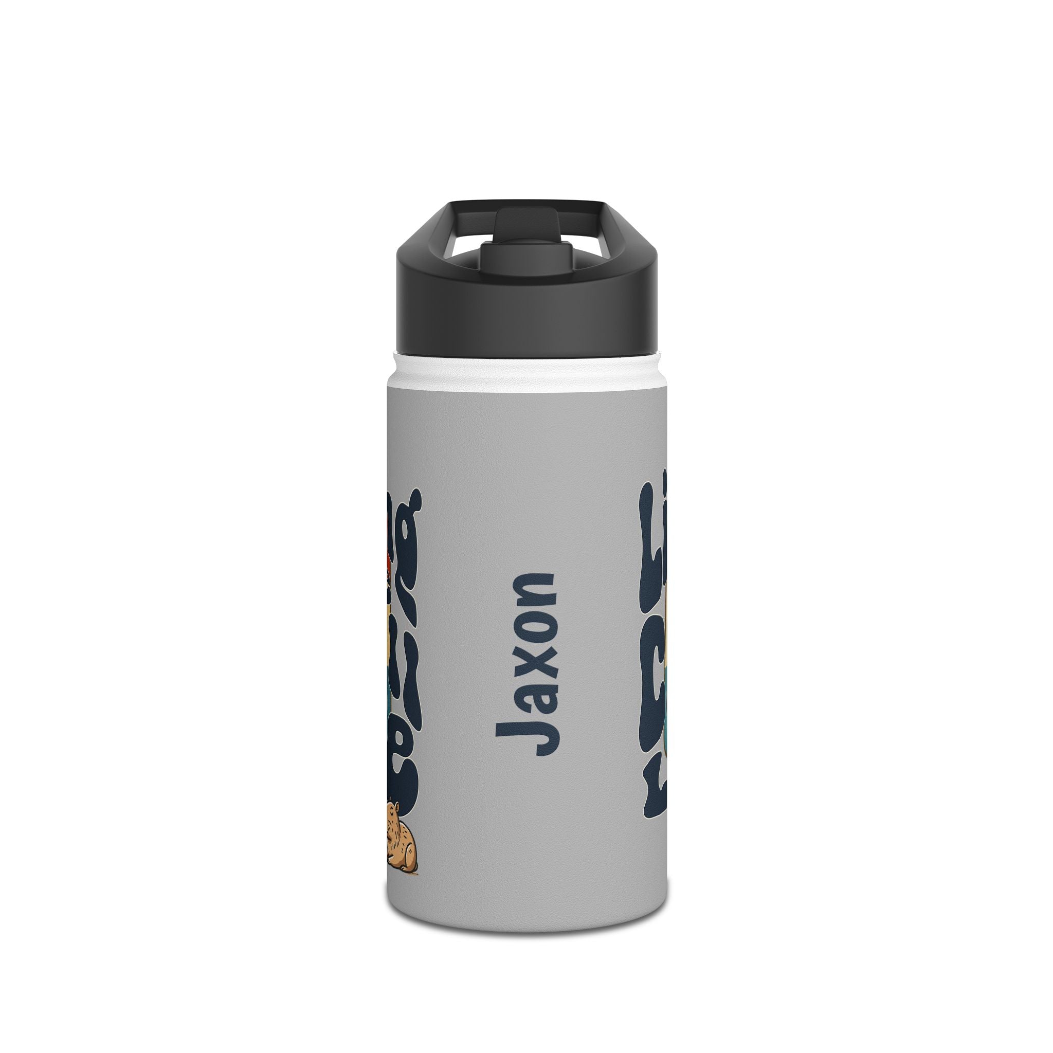 Personalized Living the Chill Life Kids Water Bottle | Retro Capybara Bottle | Summer Gift for Kids