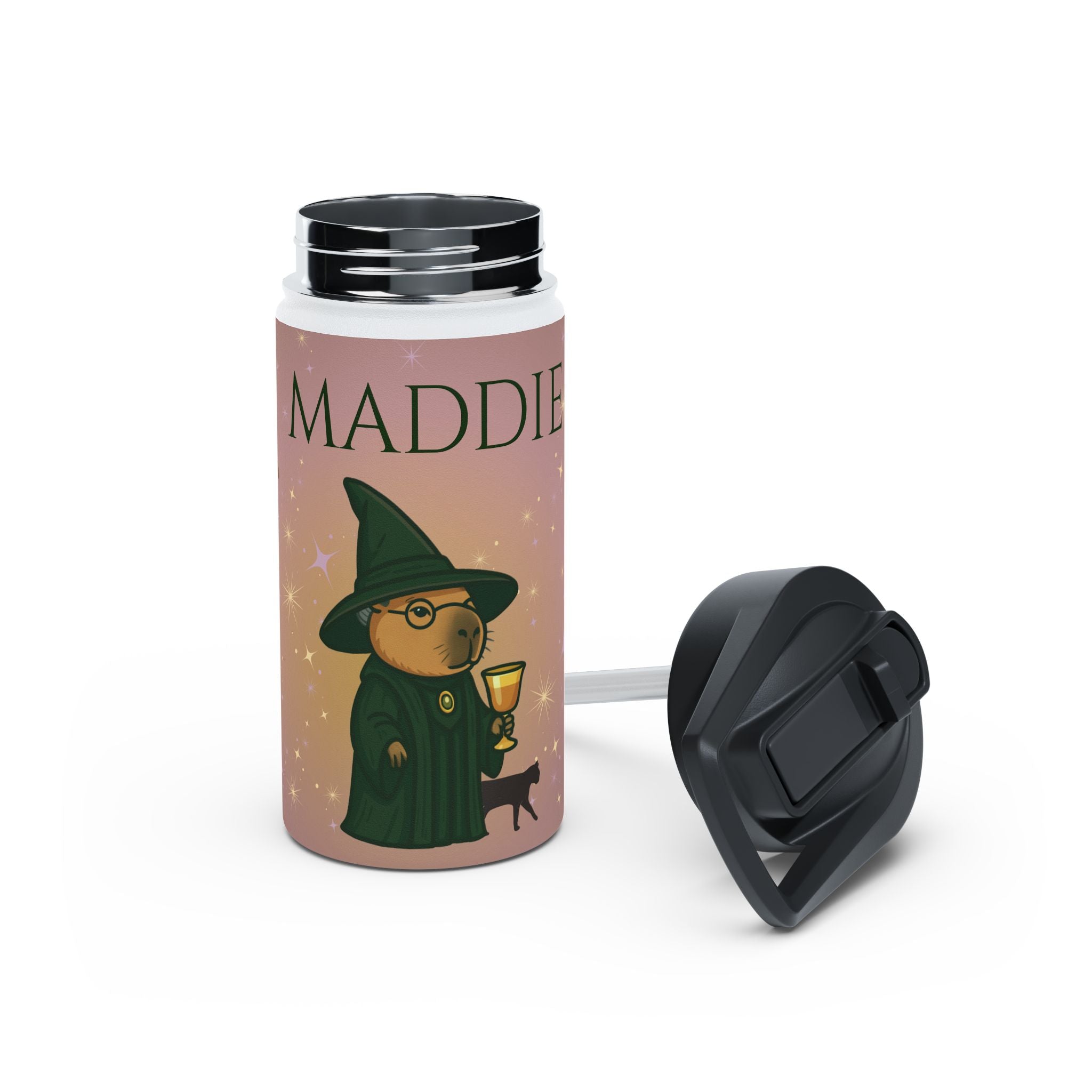 Personalized Professor McChillagal Capybara Water Bottle | Funny Harry Potter Gift | Wizard Water Bottle for Kids