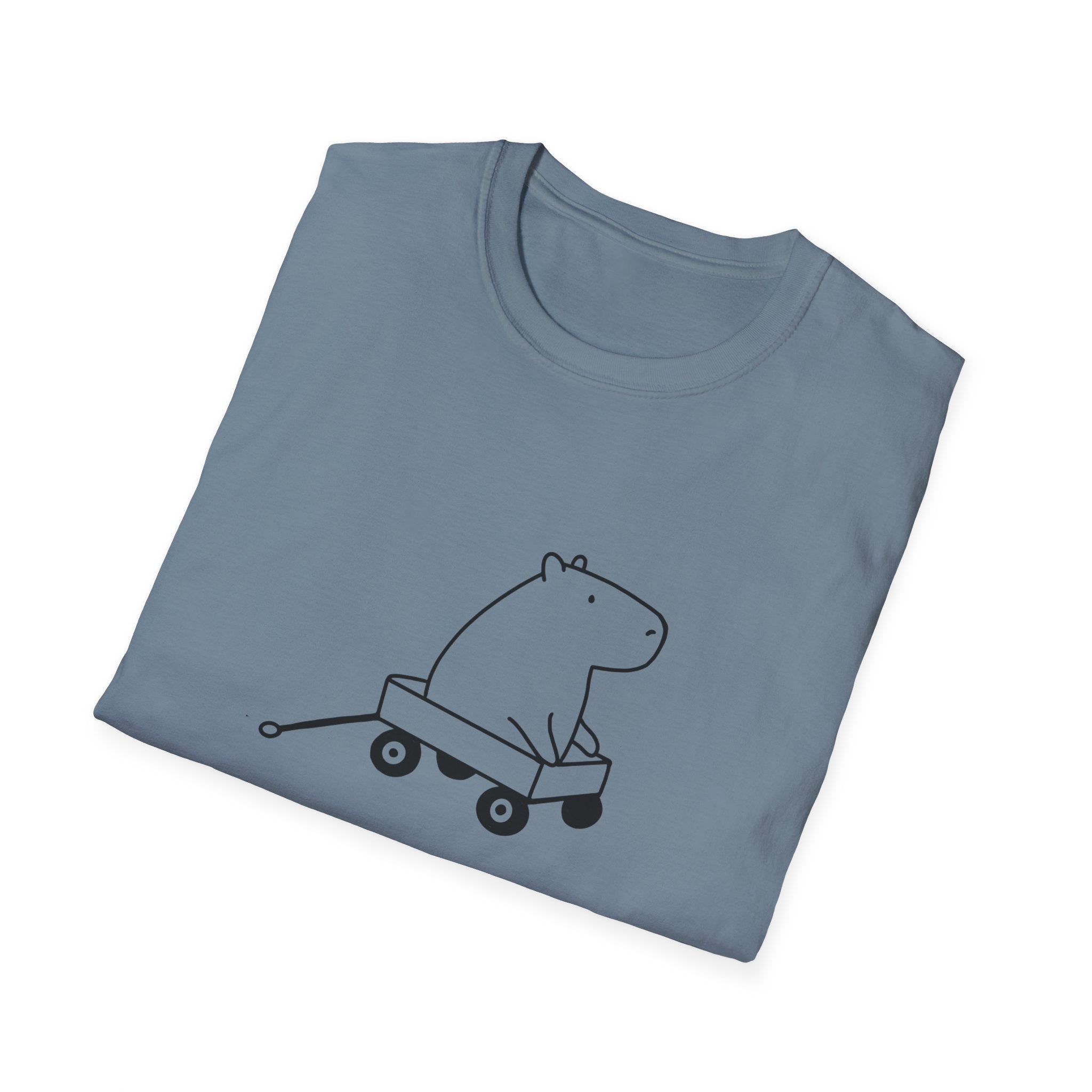 Funny Minimalist Tee - Here Against My Will Capybara Shirt