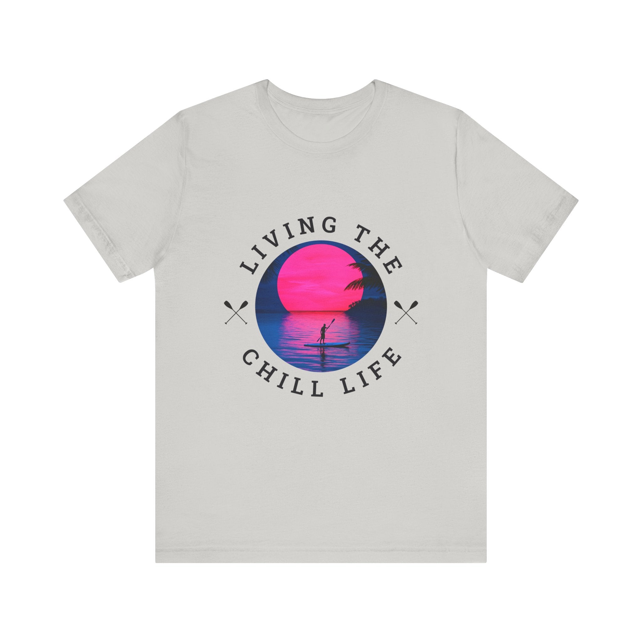 Living the Chill Life Paddleboard - Unisex Jersey Tee