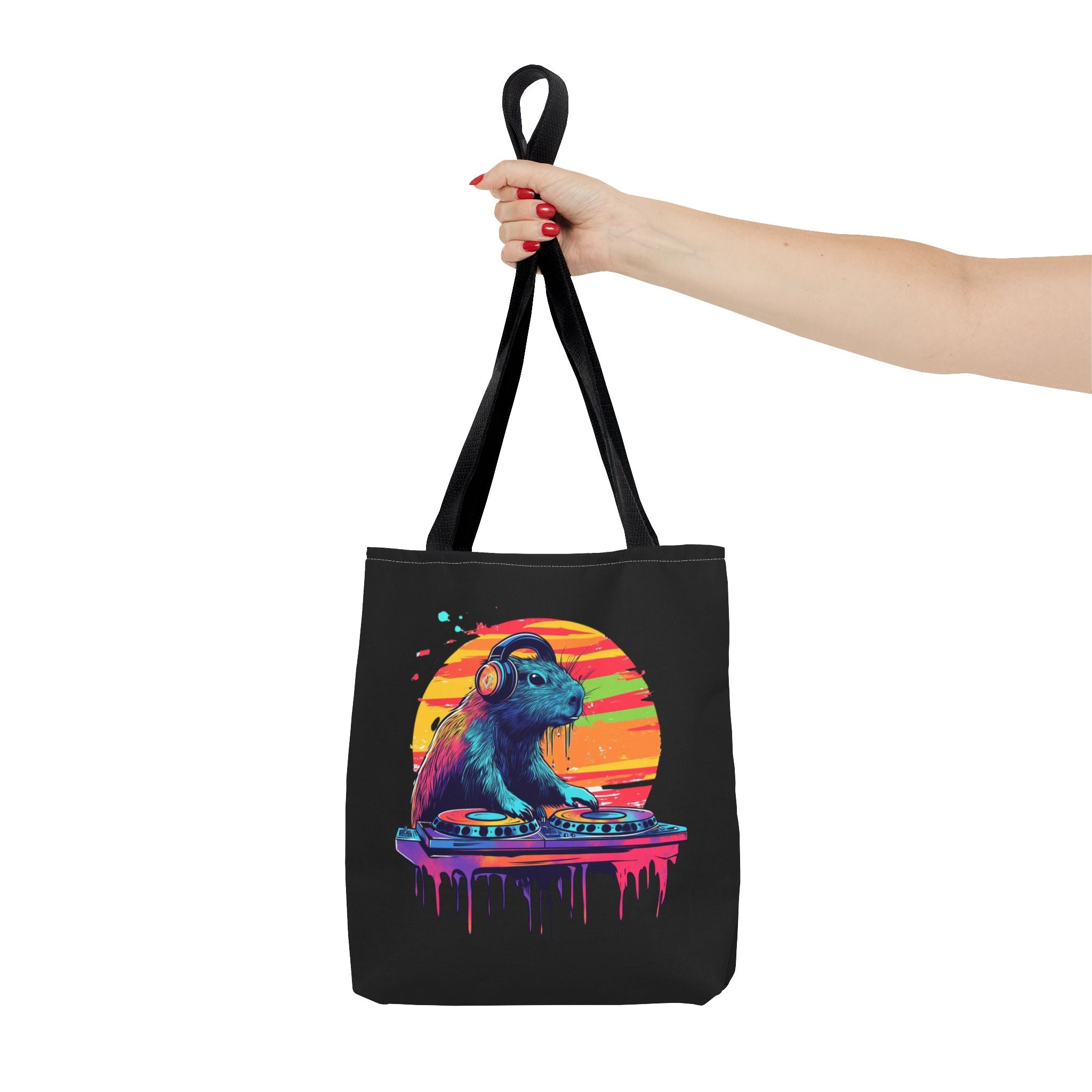 DJ Capybara Tote Bag | Festival Tote, Music Lover Gift, Chill Vibes Accessory