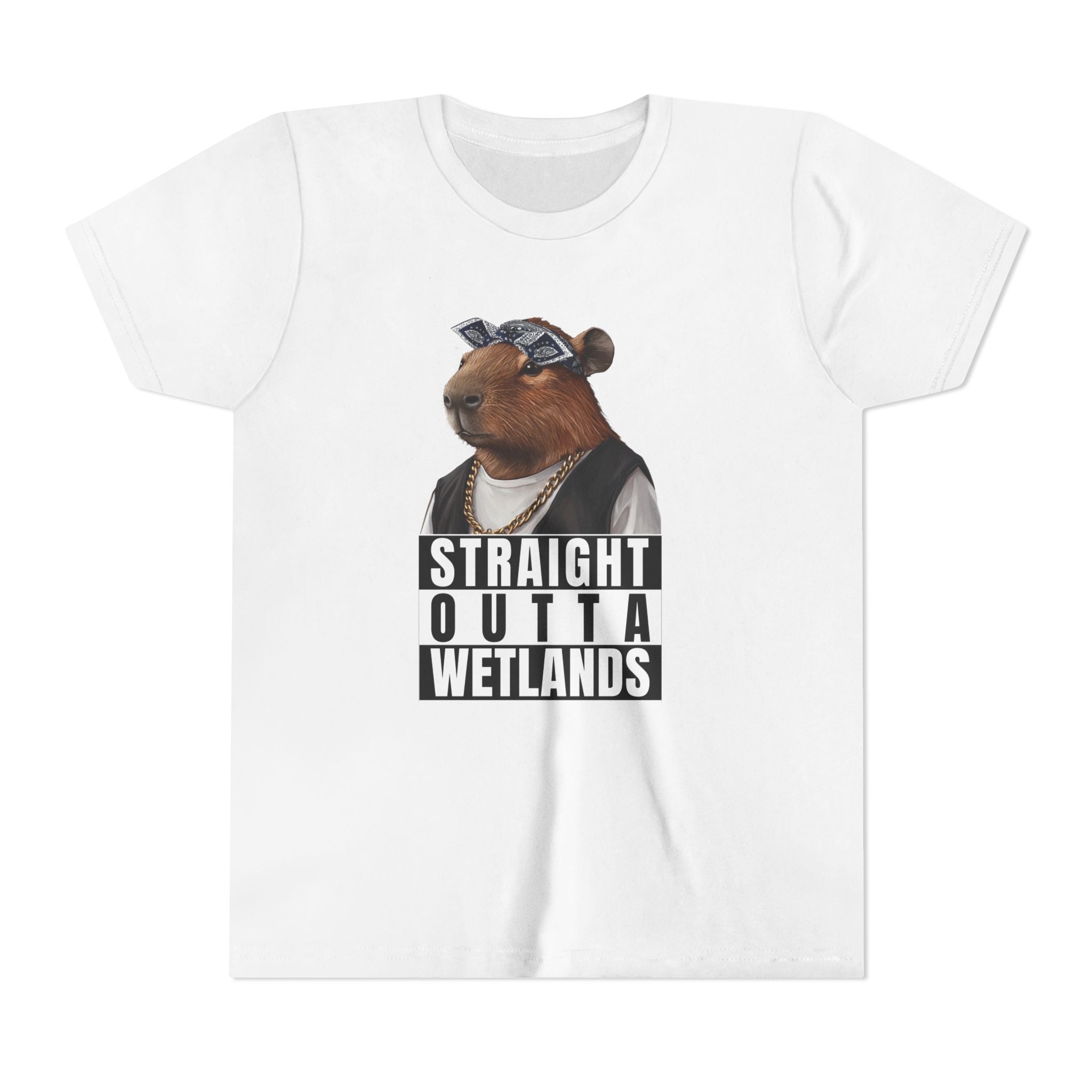 Straight Outta Wetlands II, Capybara Unisex Youth Tee