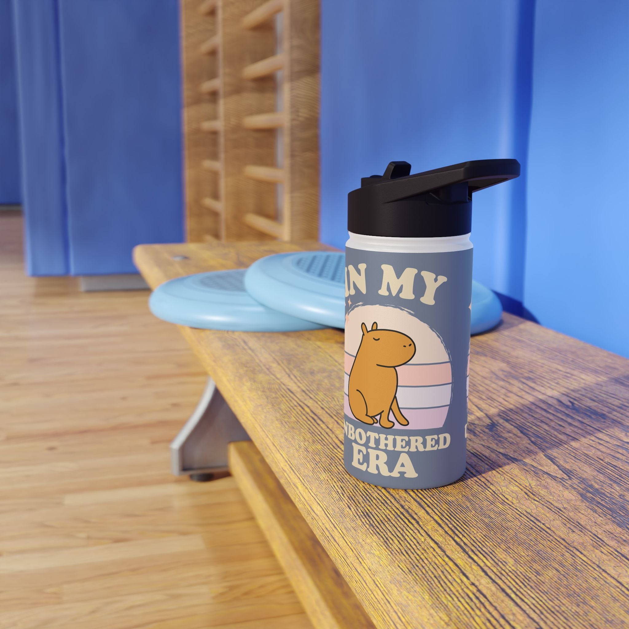 Personalized In My Unbothered Era Capybara Kids Water Bottle