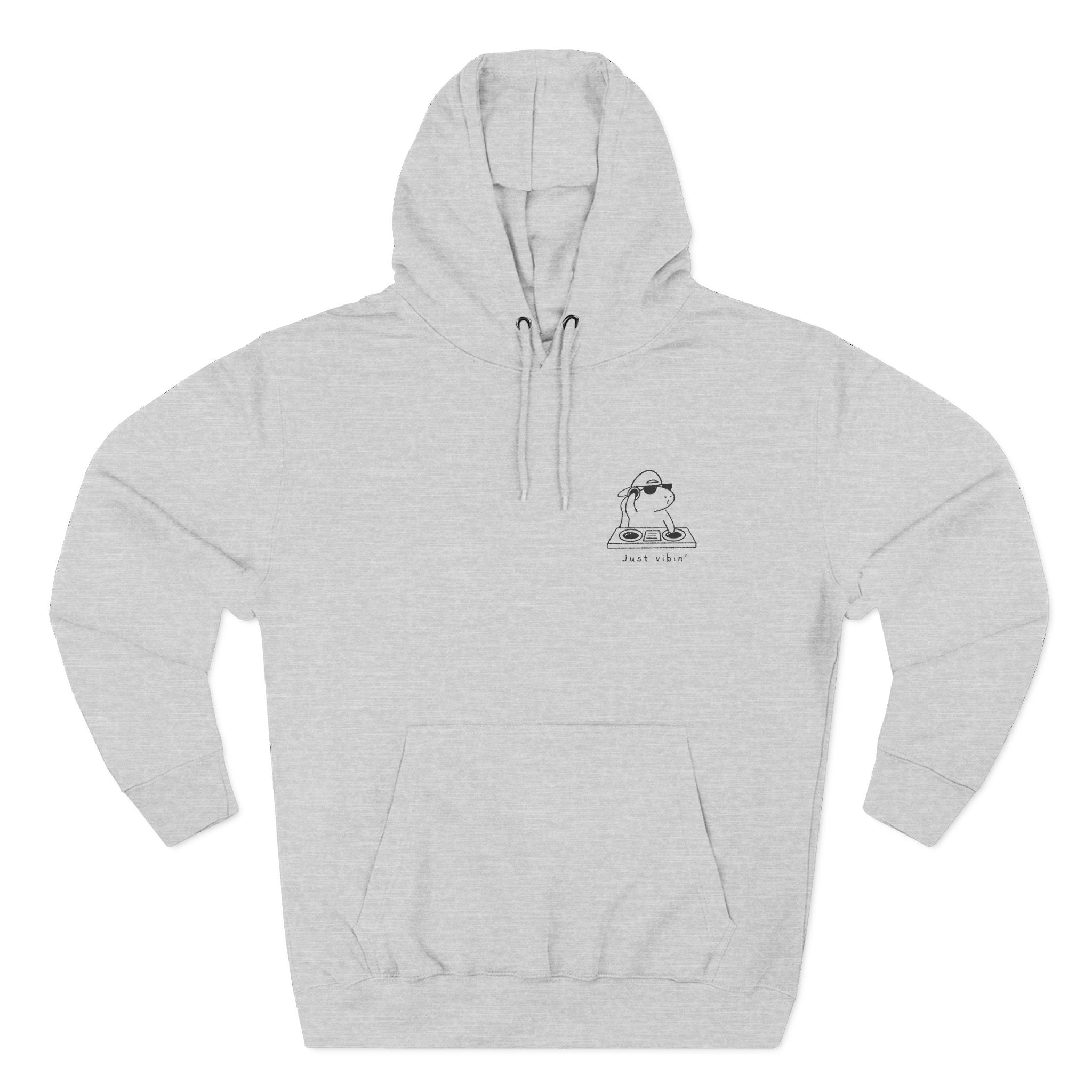 "Just Vibin" Embroidered Capybara Premium Hoodie