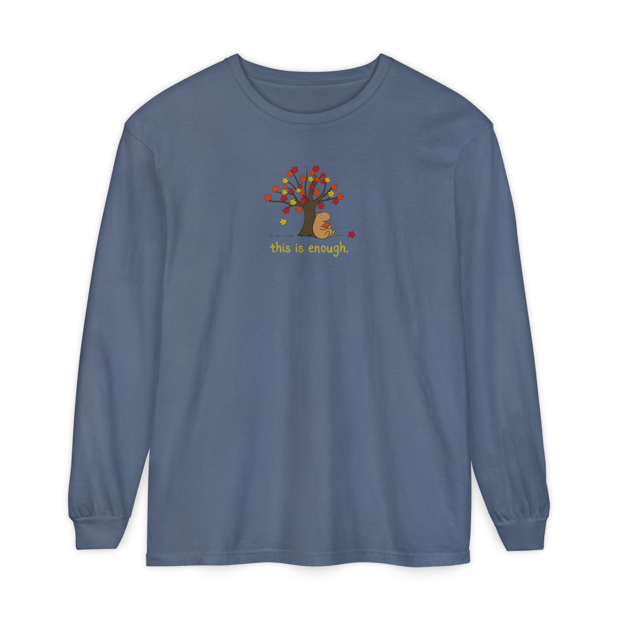 This is Enough Autumn Capybara Long Sleeve Tee