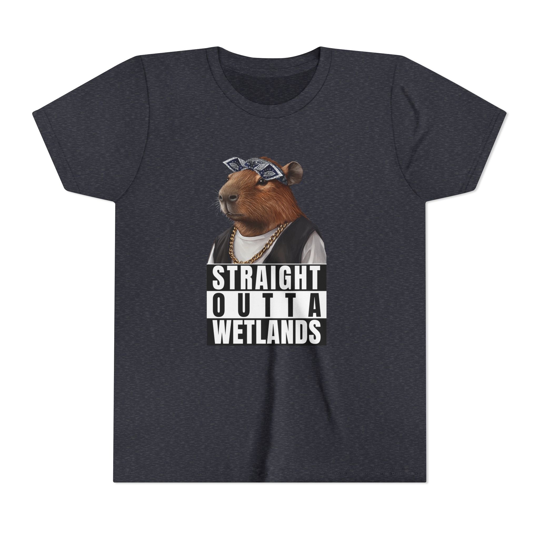 Straight Outta Wetlands II, Capybara Unisex Youth Tee