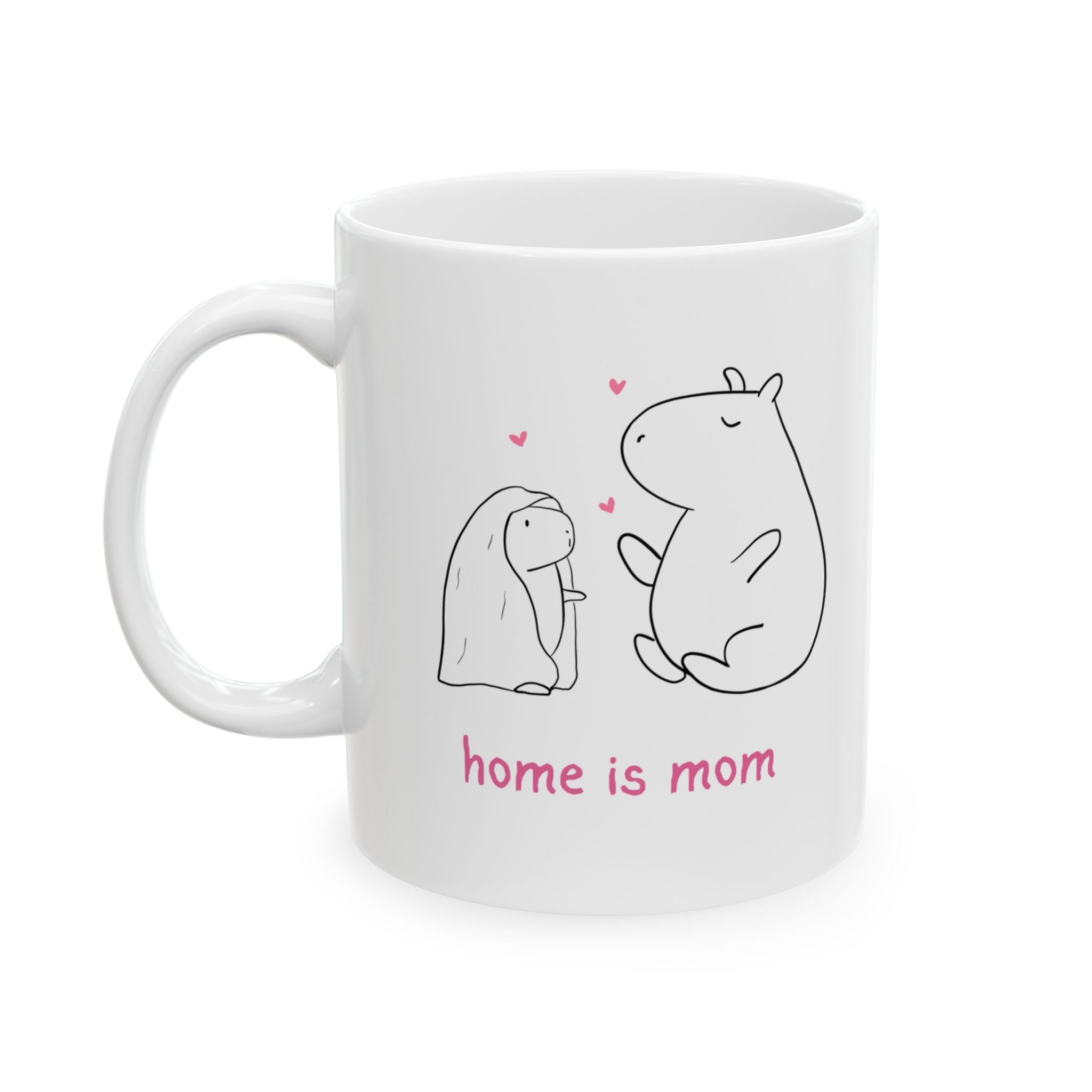 Home is Mom Mug – Cute Capybara Mother’s Day Gift for Mom