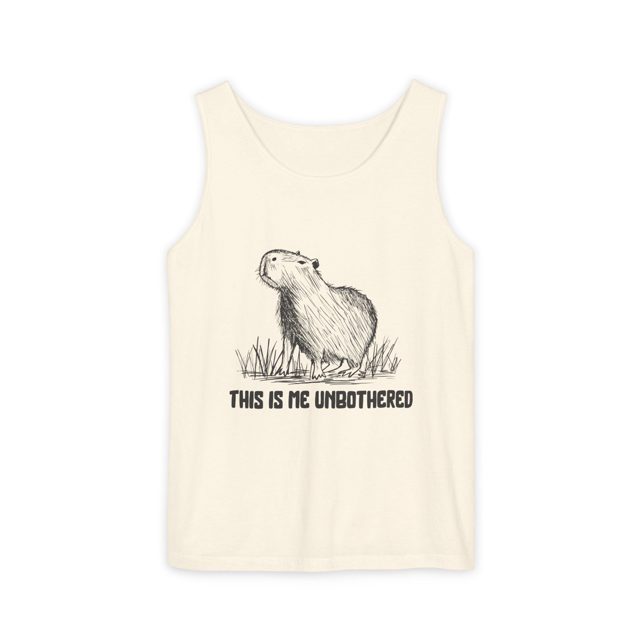 "This Is Me Unbothered" Funny Capybara Premium Comfort Colors Tank