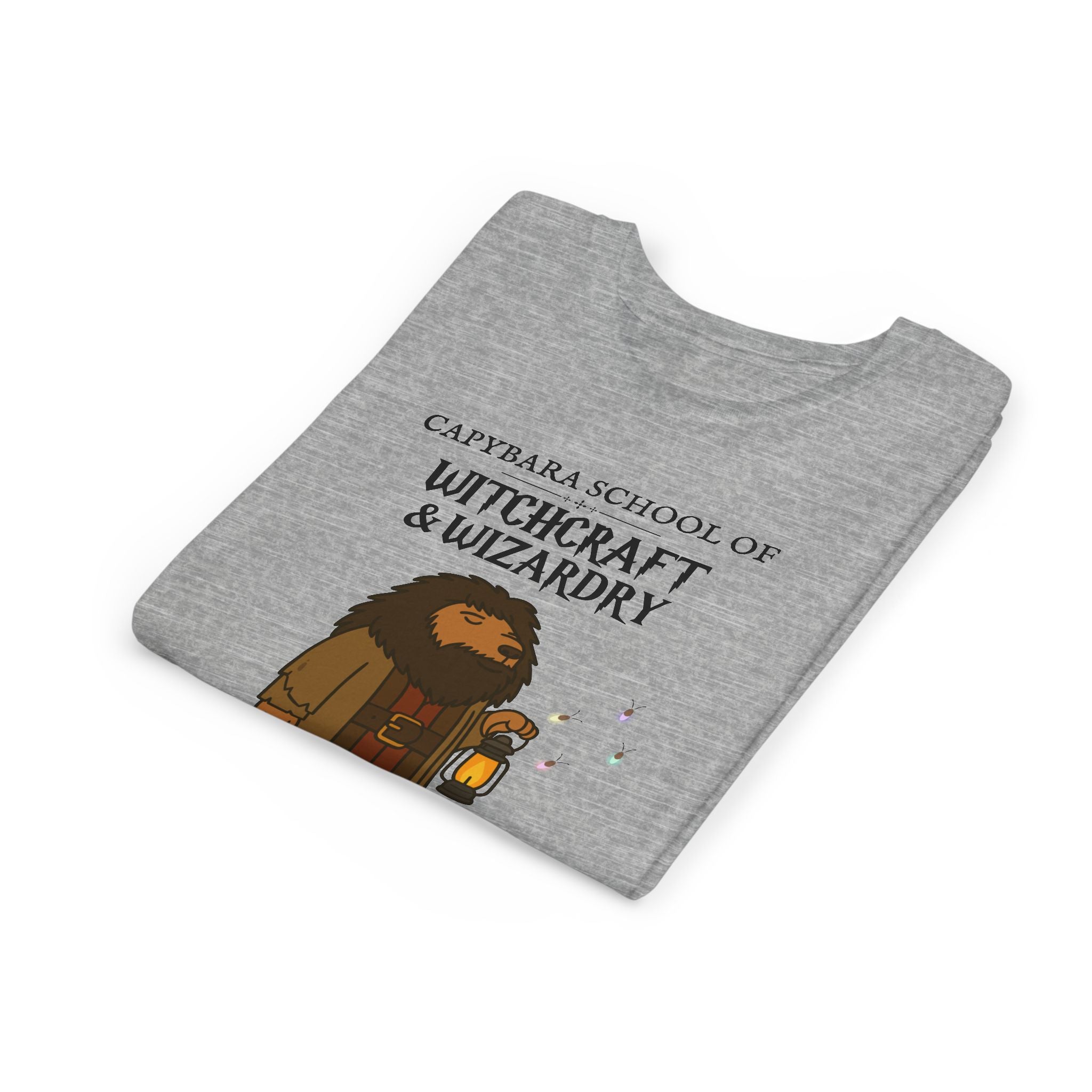 Whimsical Youth Tee - Capybara School of Witchcraft & Wizardry, Funny Hagrid Parody | Magical Fandom Gift | Youth Capygrid Unisex Tee