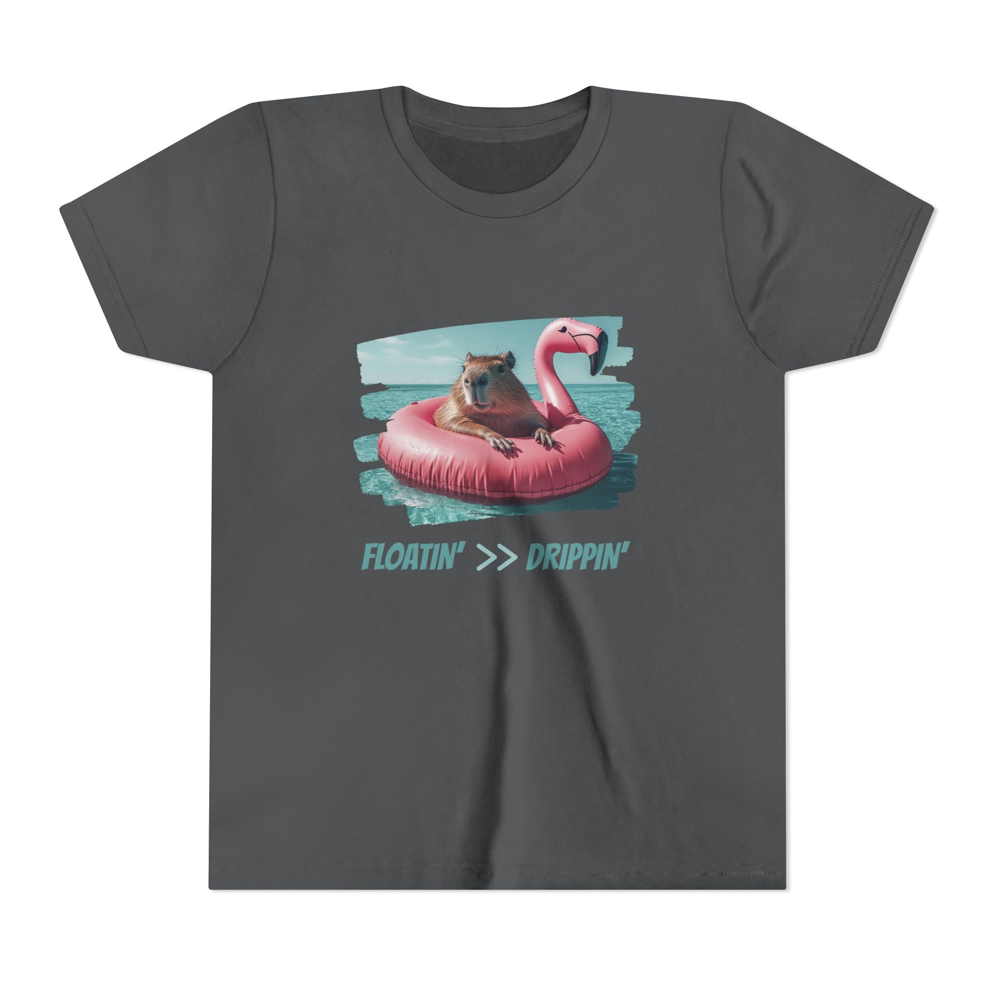 Floatin >> Drippin Capybara - Unisex Youth Tee