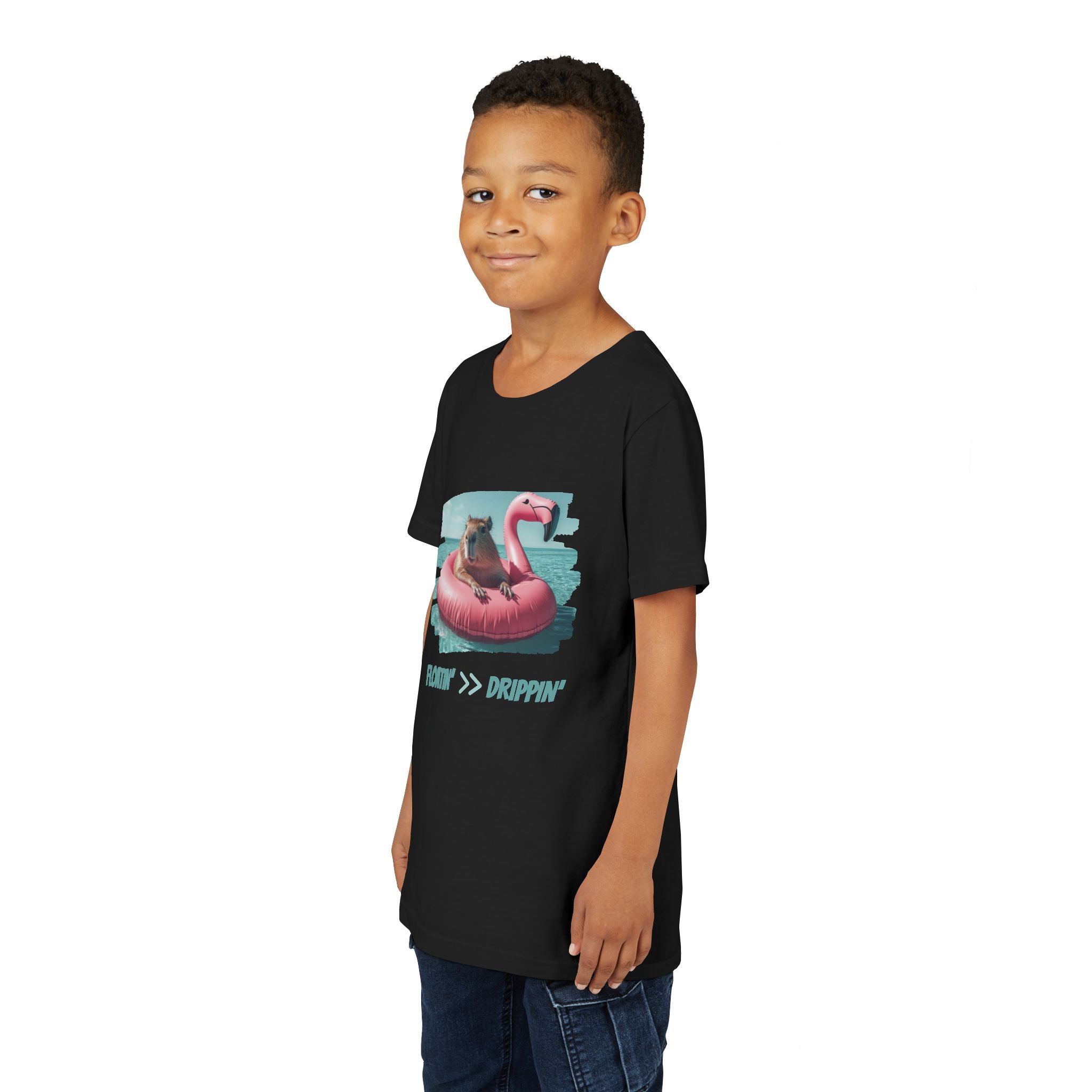 Floatin >> Drippin Capybara - Unisex Youth Tee