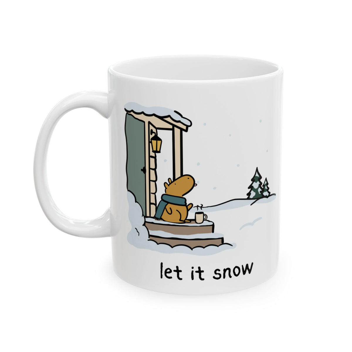 Let it Snow Capybara Coffee Mug