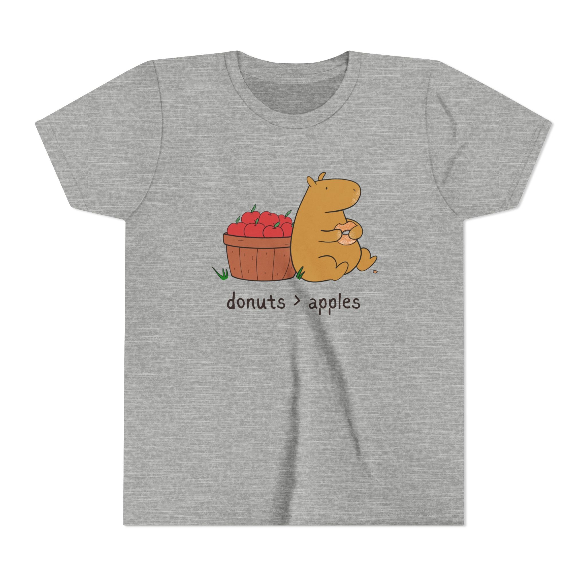 Donuts > Apples Capybara Cider Donut Youth Tee