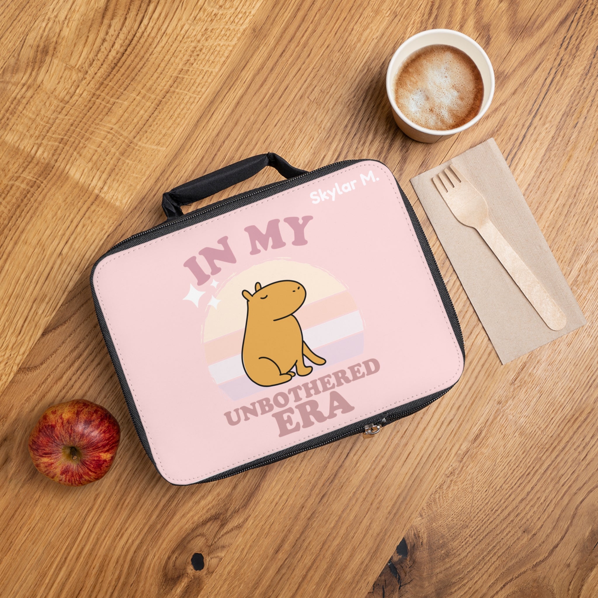 Personalized Capybara Lunchbox – In My Unbothered Era Kids Lunch Bag