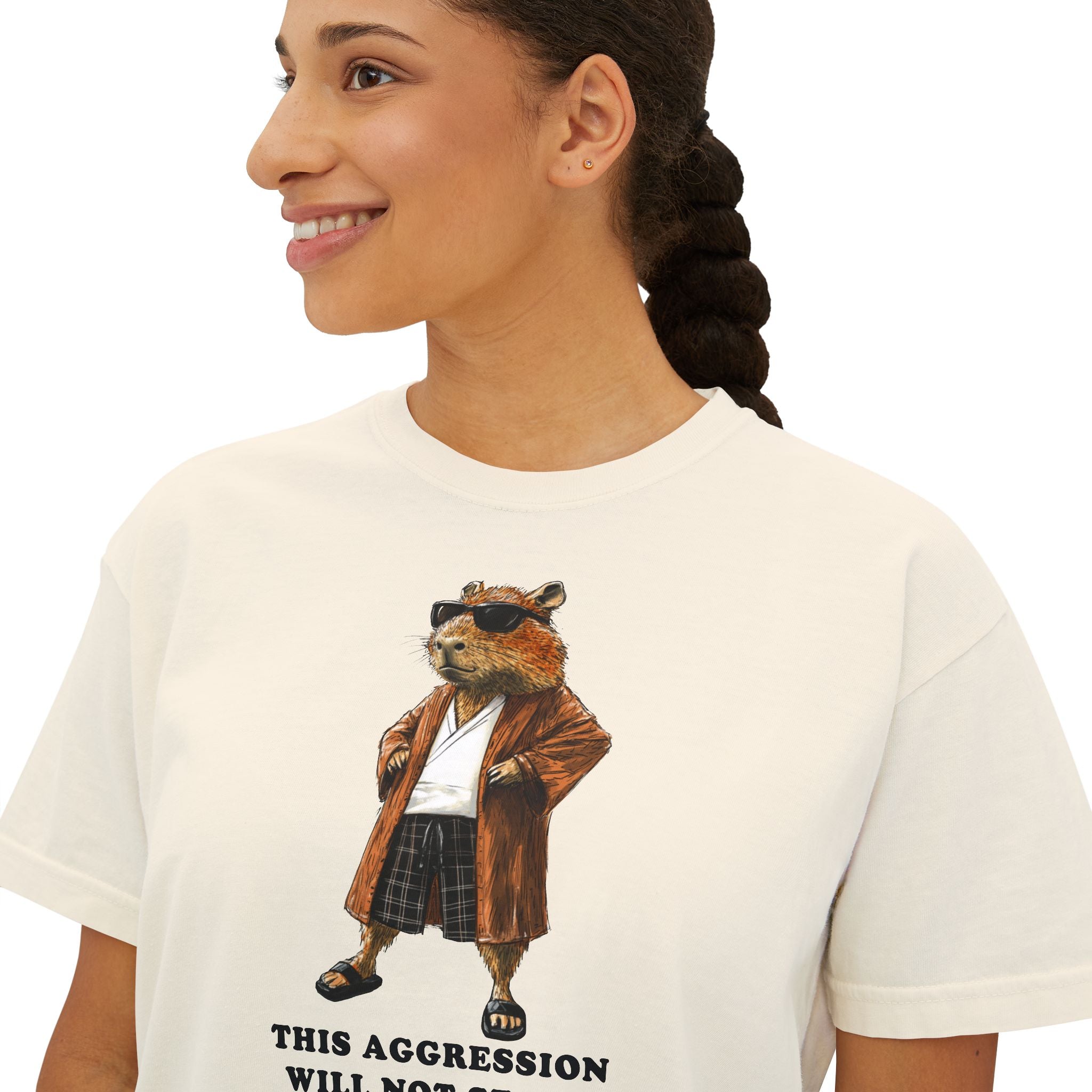Capybowski 'This Aggression Will Not Stand, Man'  - Boxy Tshirt