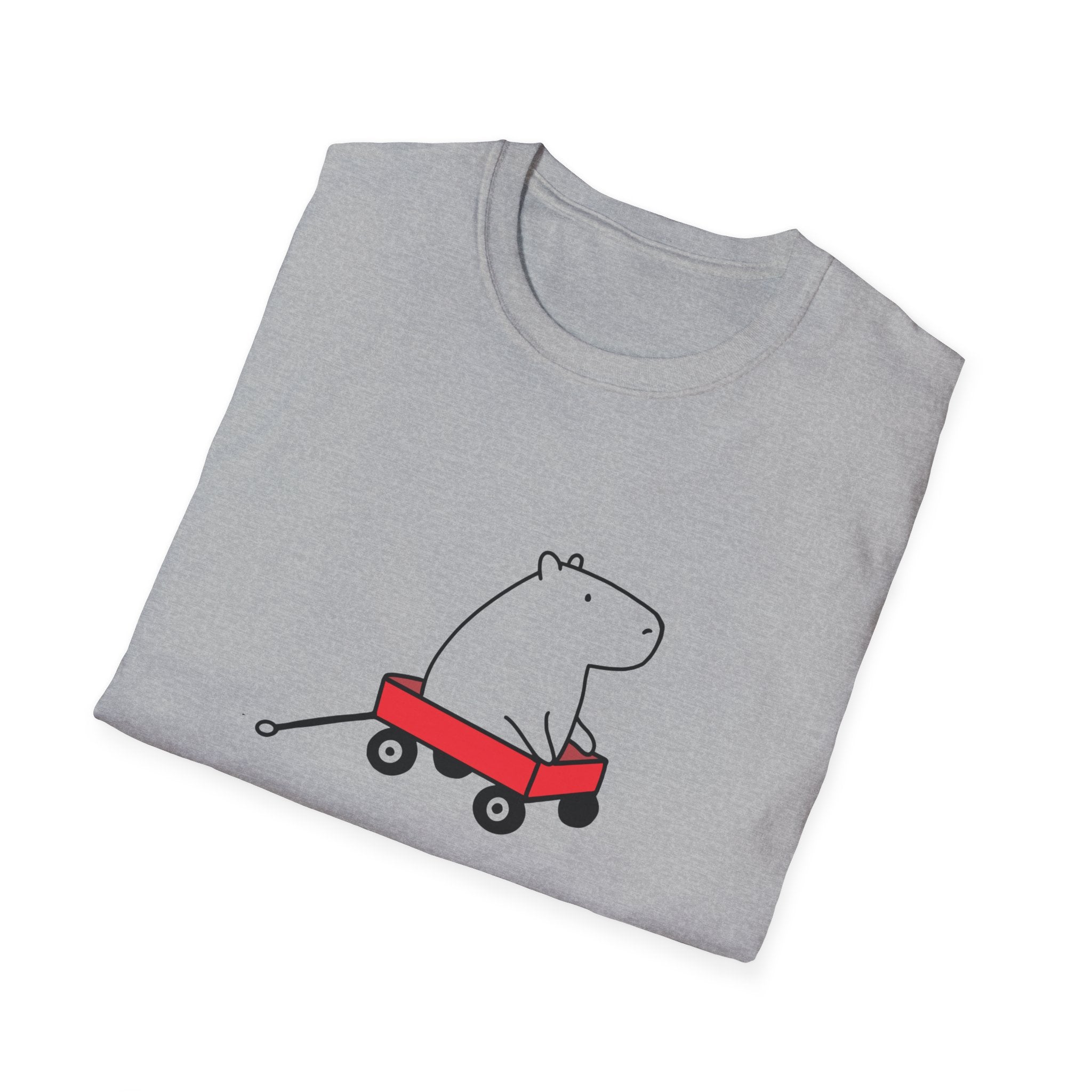 Funny Minimalist Tee - Here Against My Will Capybara Shirt