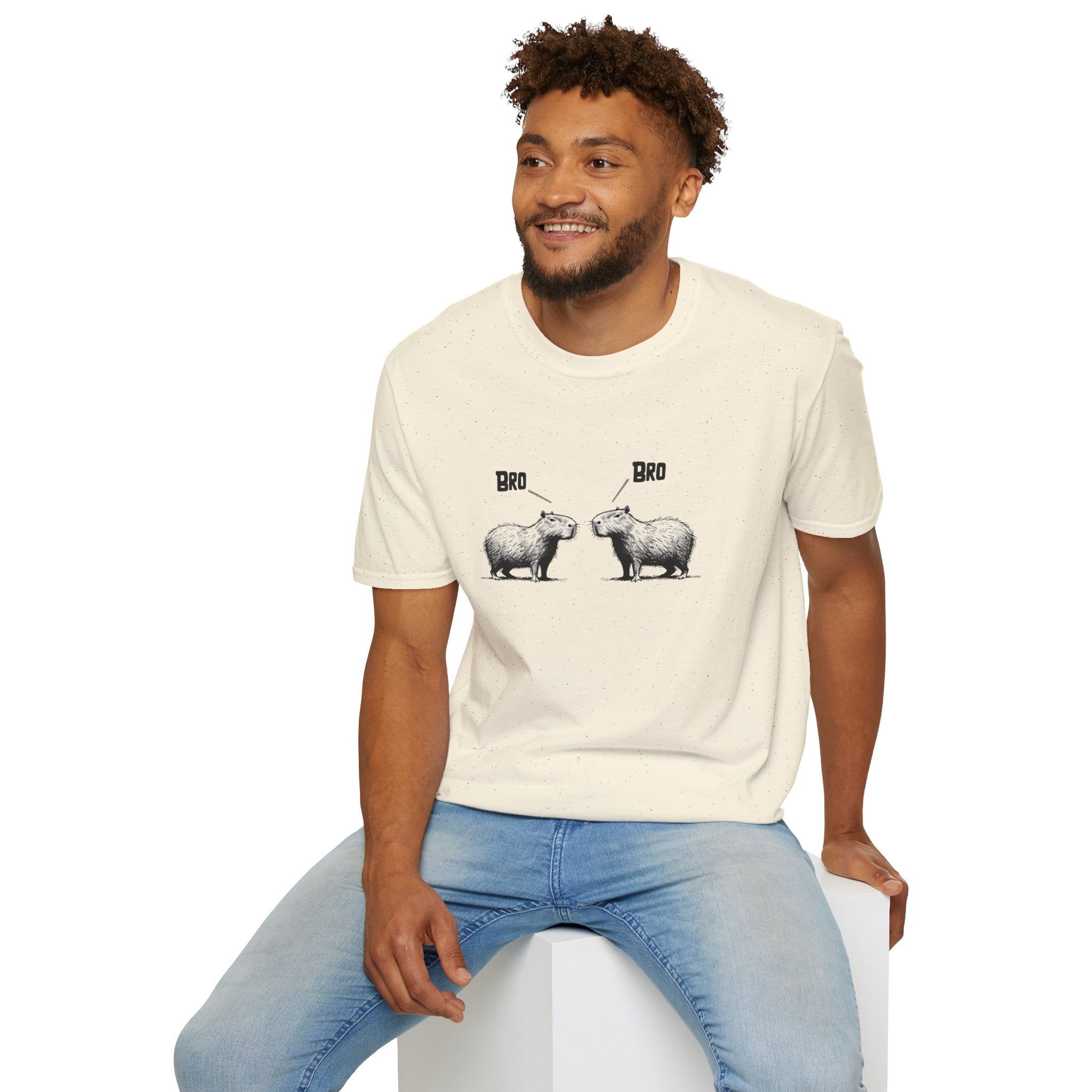 Funny Capybara Bro T-Shirt, Animal Lover Gift, Cute Humor Tee, Unisex Casual Wear, Fun Birthday Present, Quirky Graphic Shirt