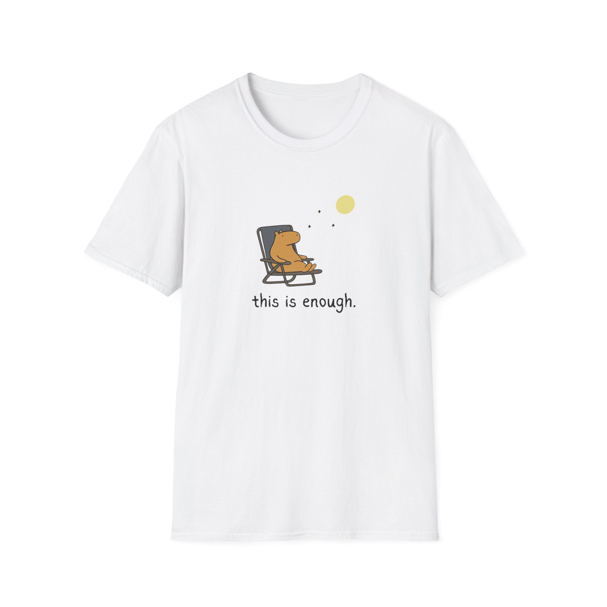 “This Is Enough” Capybara Moonlight Softstyle Tee