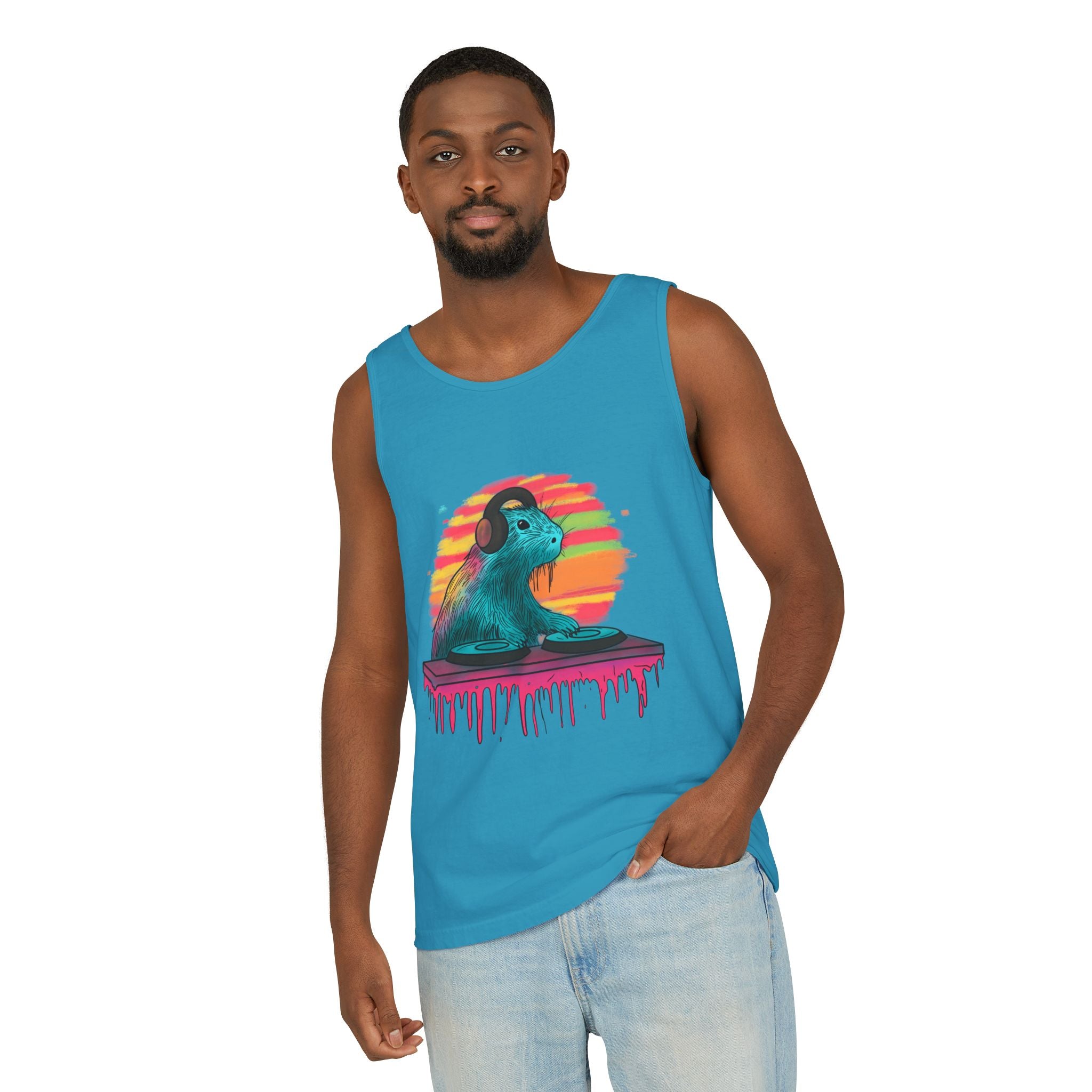 DJ Capybara Retro Music Tank Top
