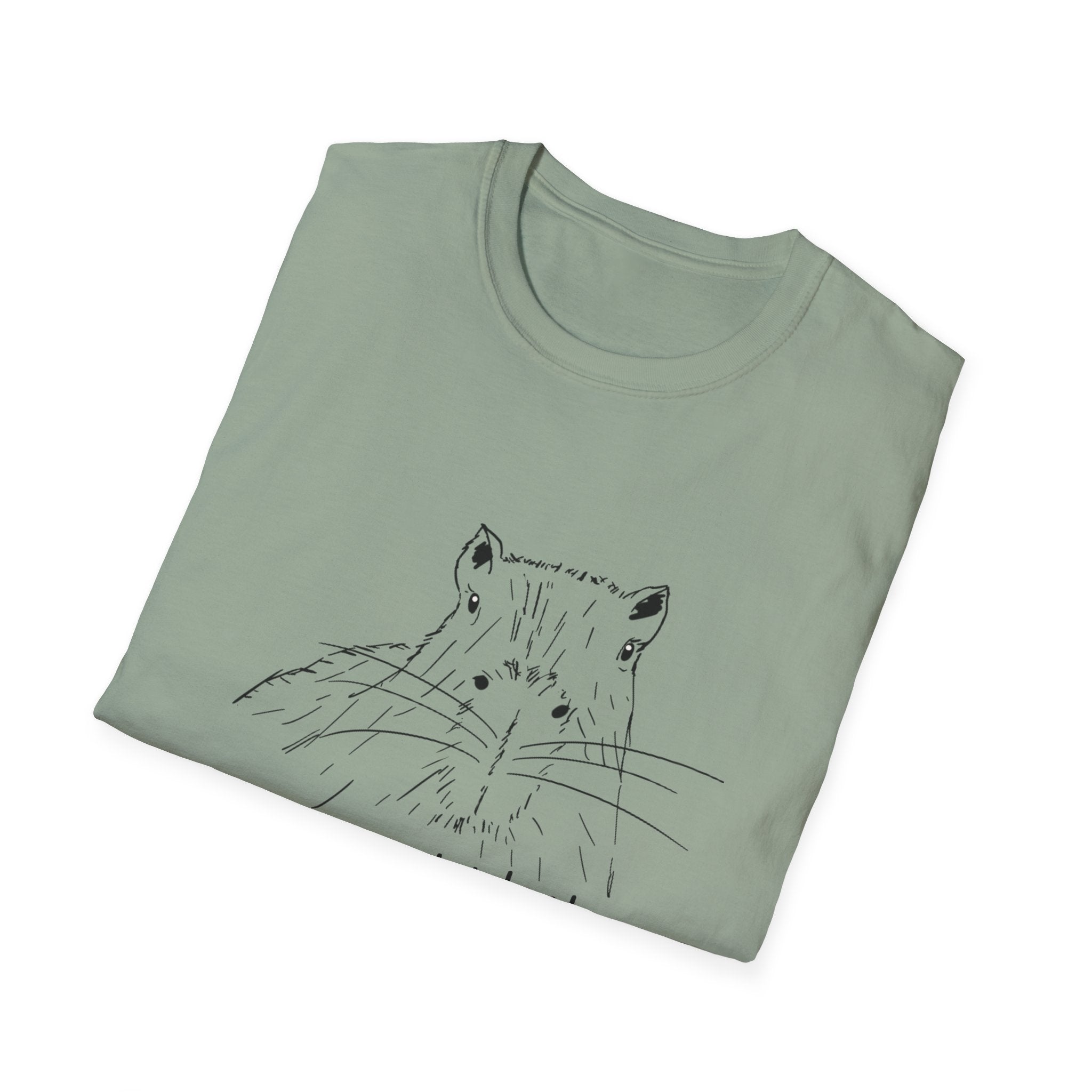 "You gonna finish that?" Capybara Leftover Lover Softstyle Adult Tee