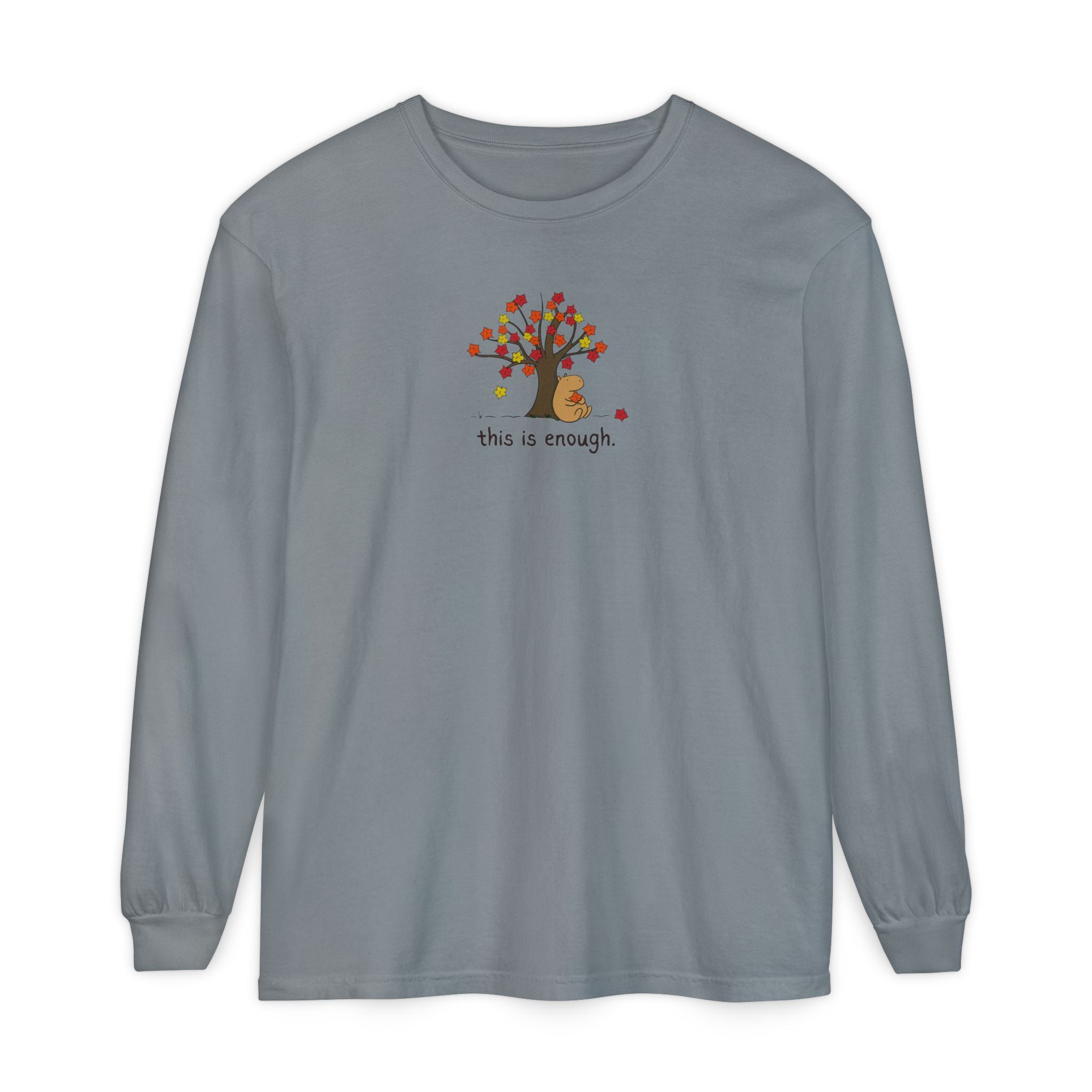 This is Enough Autumn Capybara Long Sleeve Tee
