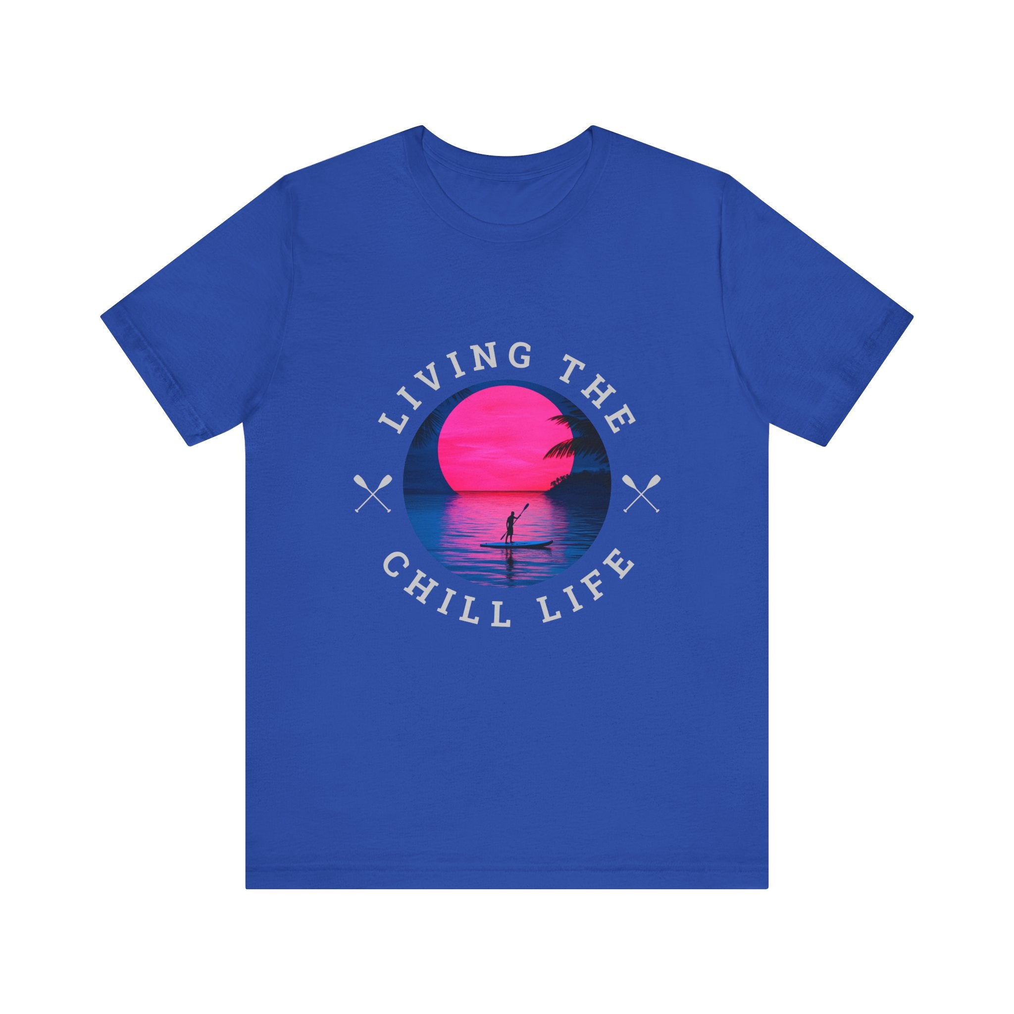 Living the Chill Life Paddleboard - Unisex Jersey Tee