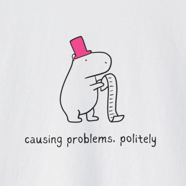 Funny Womens Boxy Tee - Capybara Causing Problems Politely