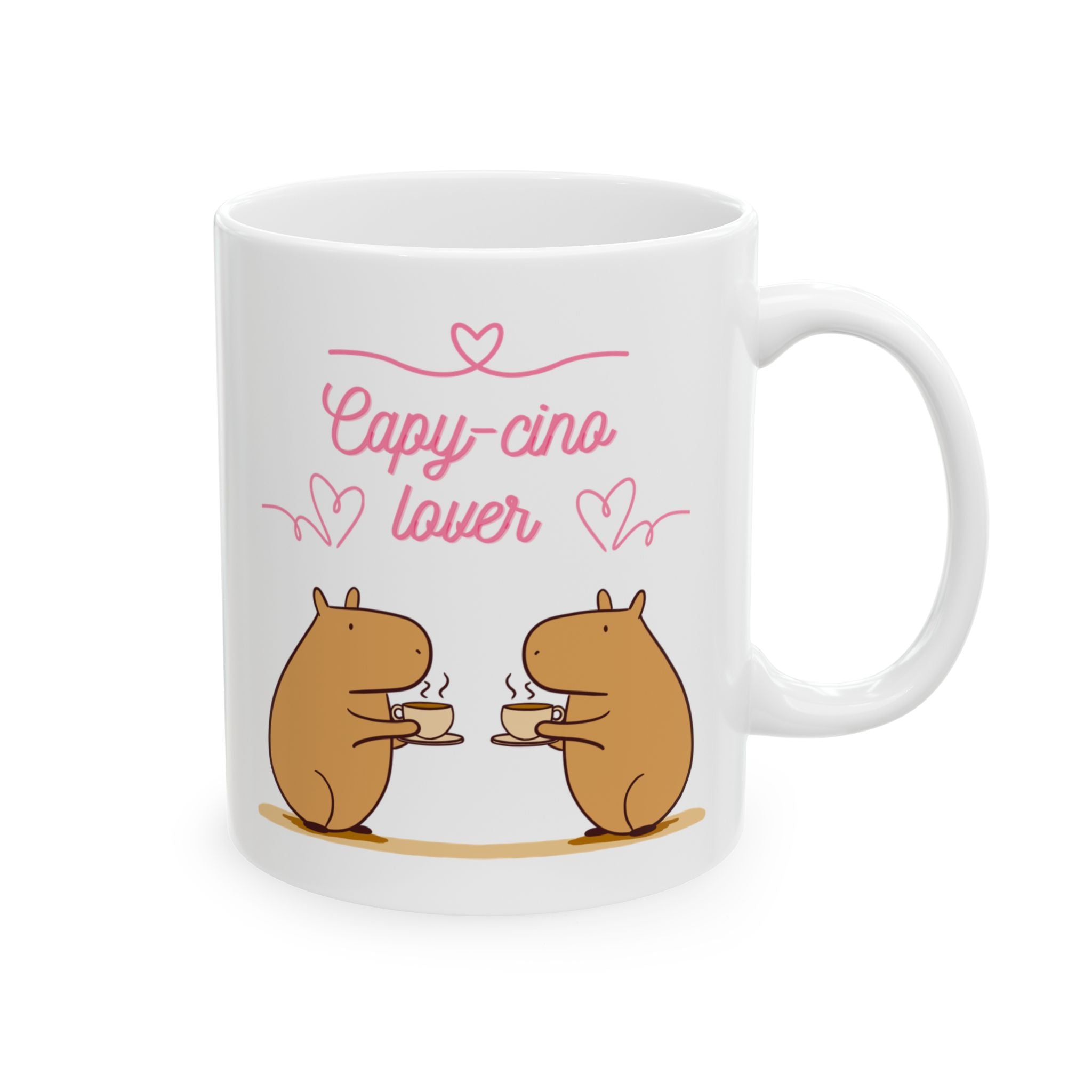 Capybara Coffee Mug – “Capy-cino Lover” Cute Capybara Mug