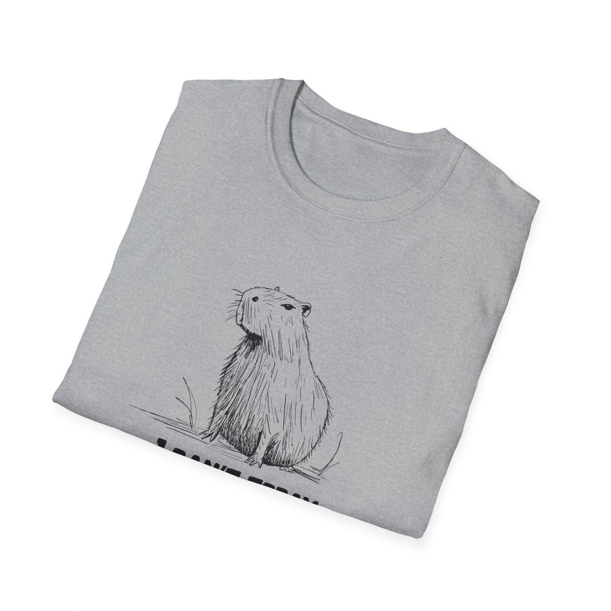 Funny Adult Tee - "I Can't Today" Capybara Softstyle Tee