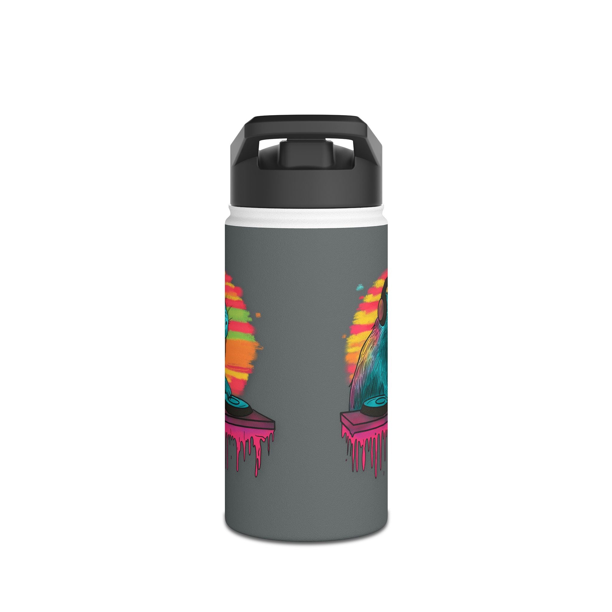 Personalized DJ Capybara Kids Water Bottle